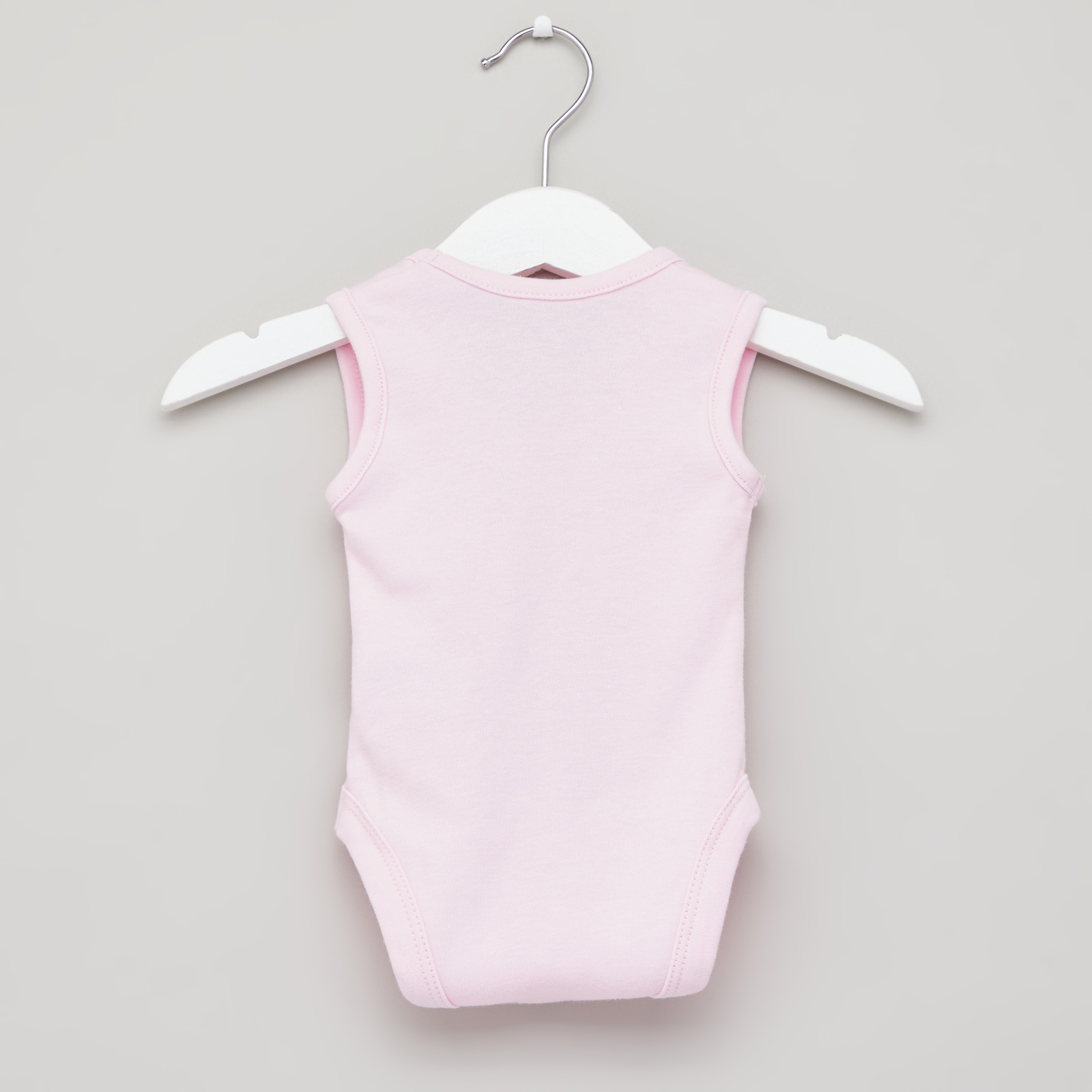 Juniors Printed Sleeveless Bodysuit with Round Neck - Set of 3-baby-girls-clothing-bodysuits-image-4