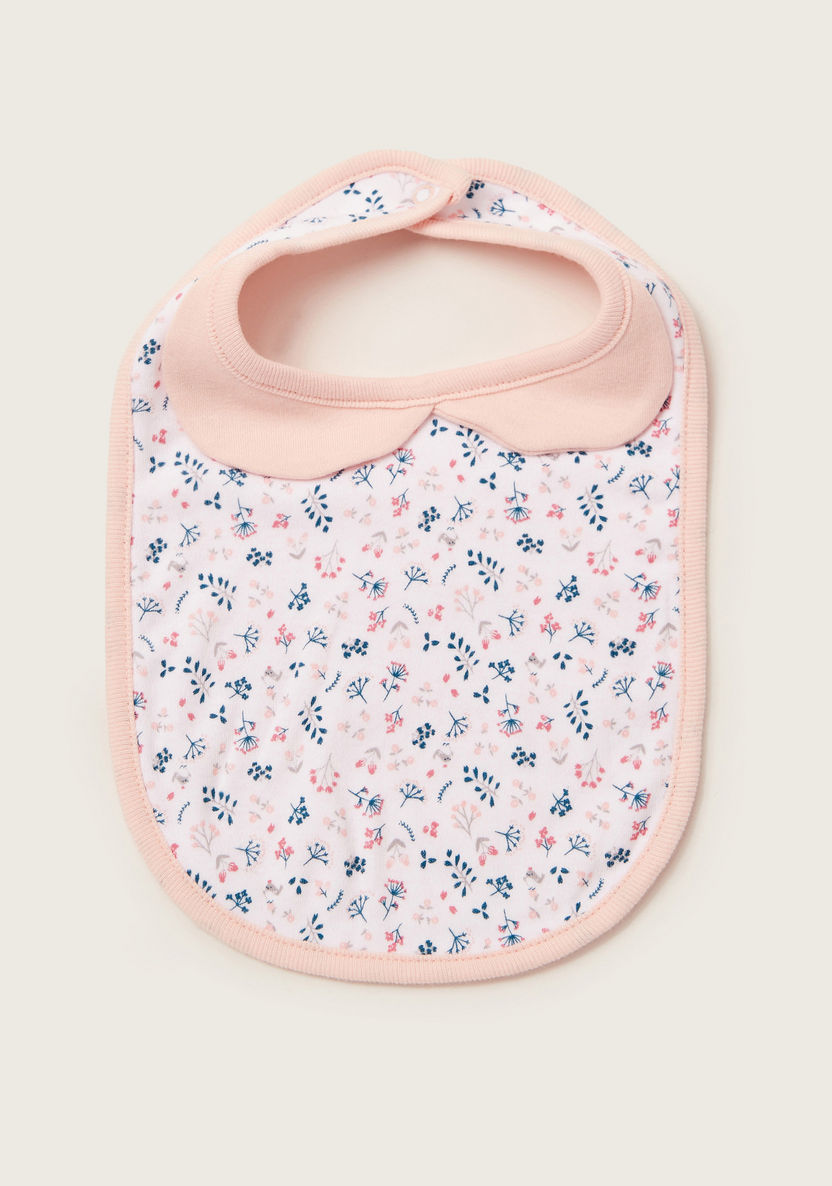 Juniors All-Over Floral Print Bib with Press Button Closure-Bibs and Burp Cloths-image-3