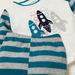 Juniors Embroidered T-shirt with Long Sleeves and Striped Pyjama Set-Pyjama Sets-thumbnail-4