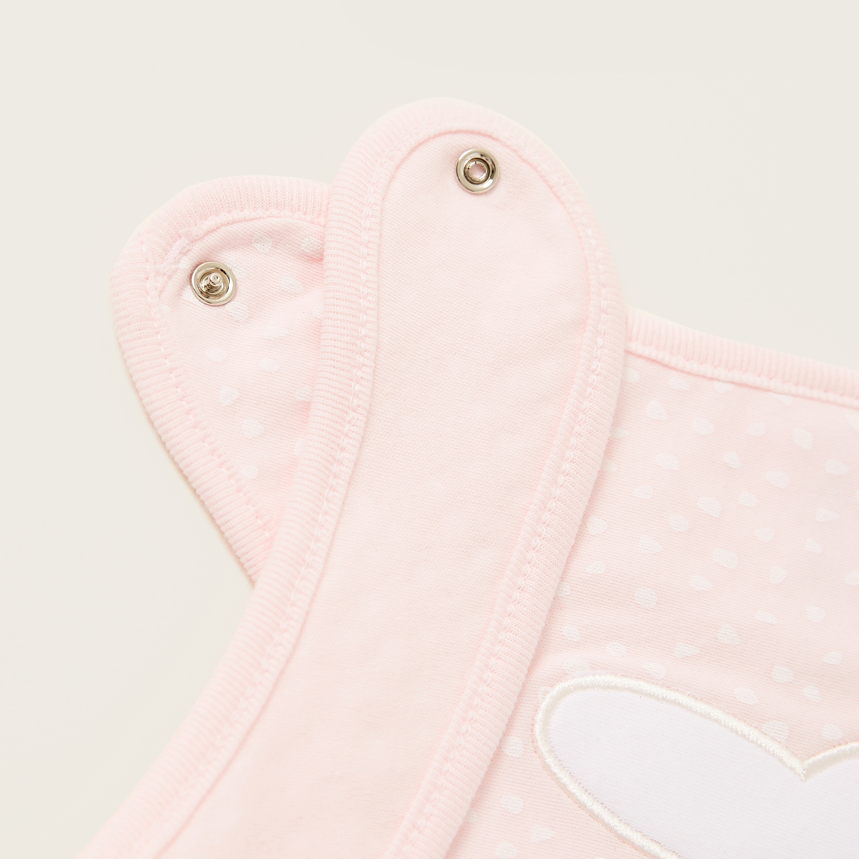 Juniors Bunny Embroidered Bib with Press Button Closure-baby-feeding-bibs-image-4