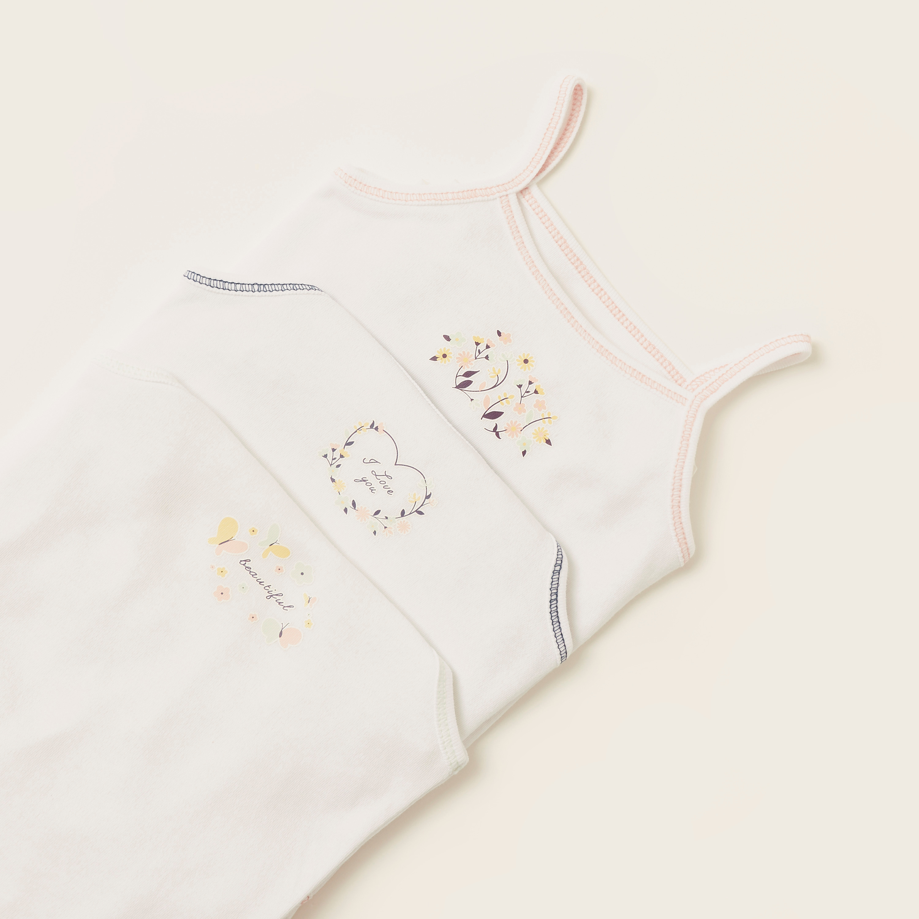 بودي سوت بطبعات من جونيوز - طقم من 3 قطع-baby-girls-clothing-bodysuits-image-3