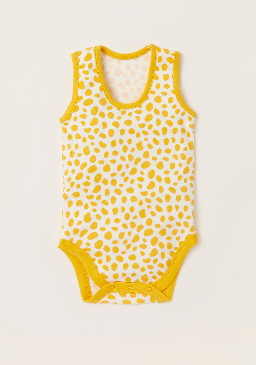 Juniors 3-Piece Printed Sleeveless Bodysuit Set-Bodysuits-image-1