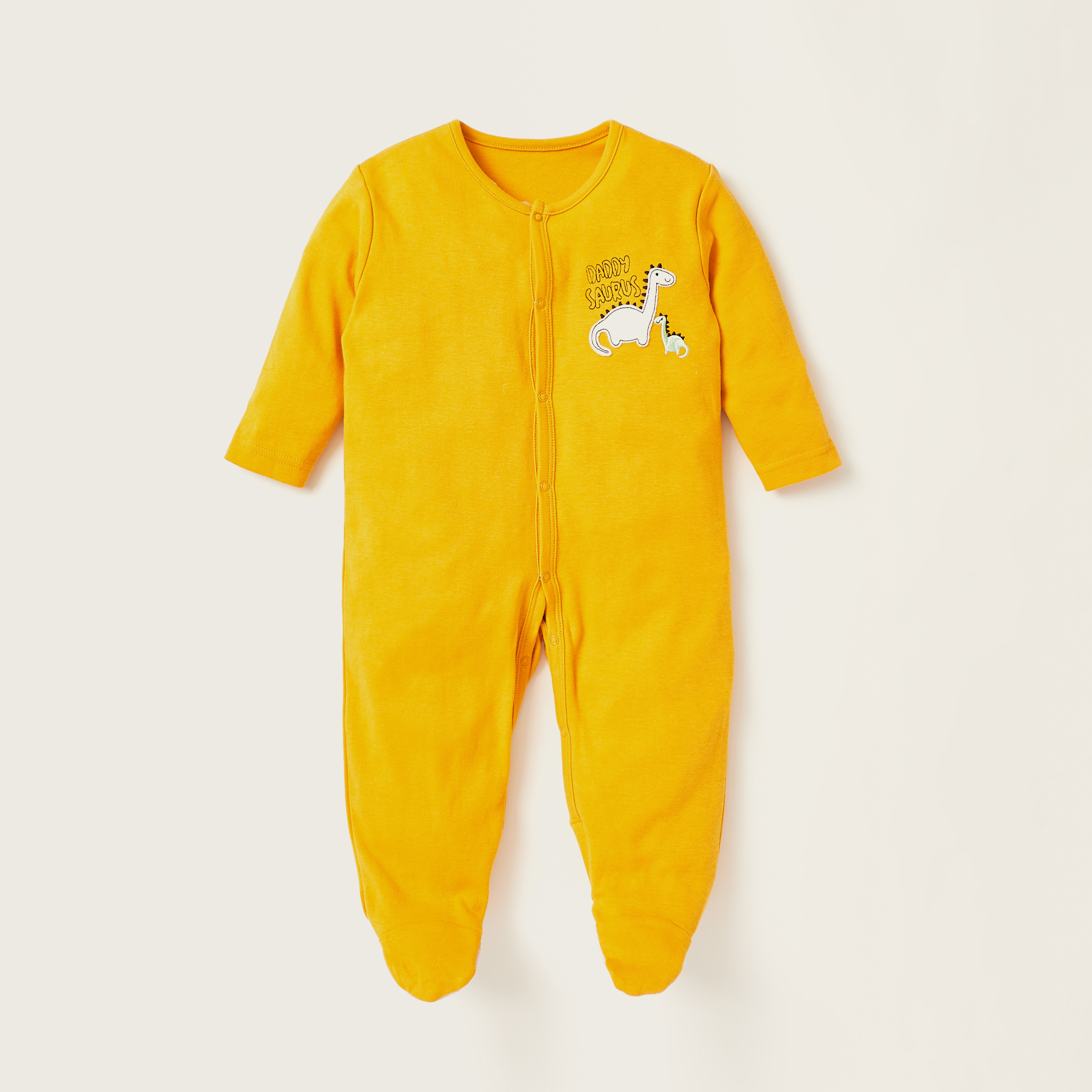 طقم نوم مُغلق القدمين بأكمام طويلة وطبعات من جونيورز-  مجموعة من 3 قطع-baby-boys-clothing-nightwear-sleepsuits-image-3