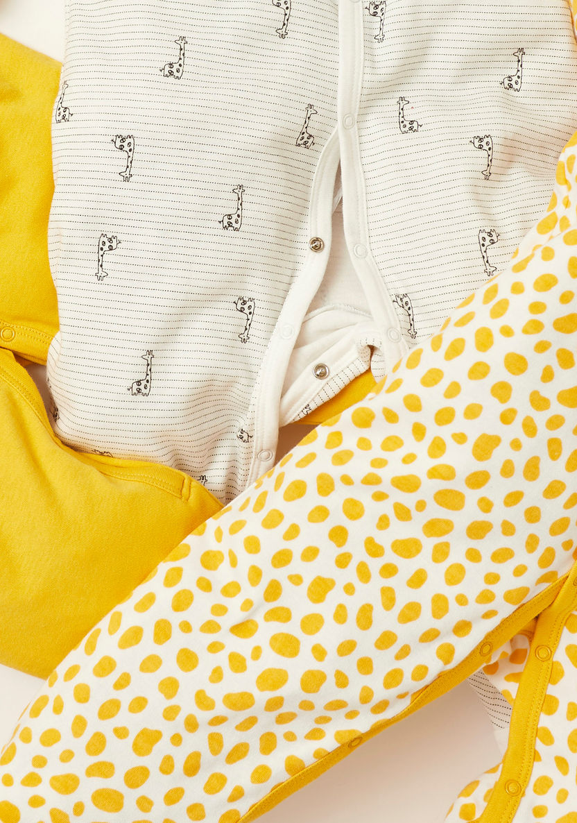 Juniors 3-Piece Printed Closed Feet Sleepsuit Set with Long Sleeves-Multipacks-image-5