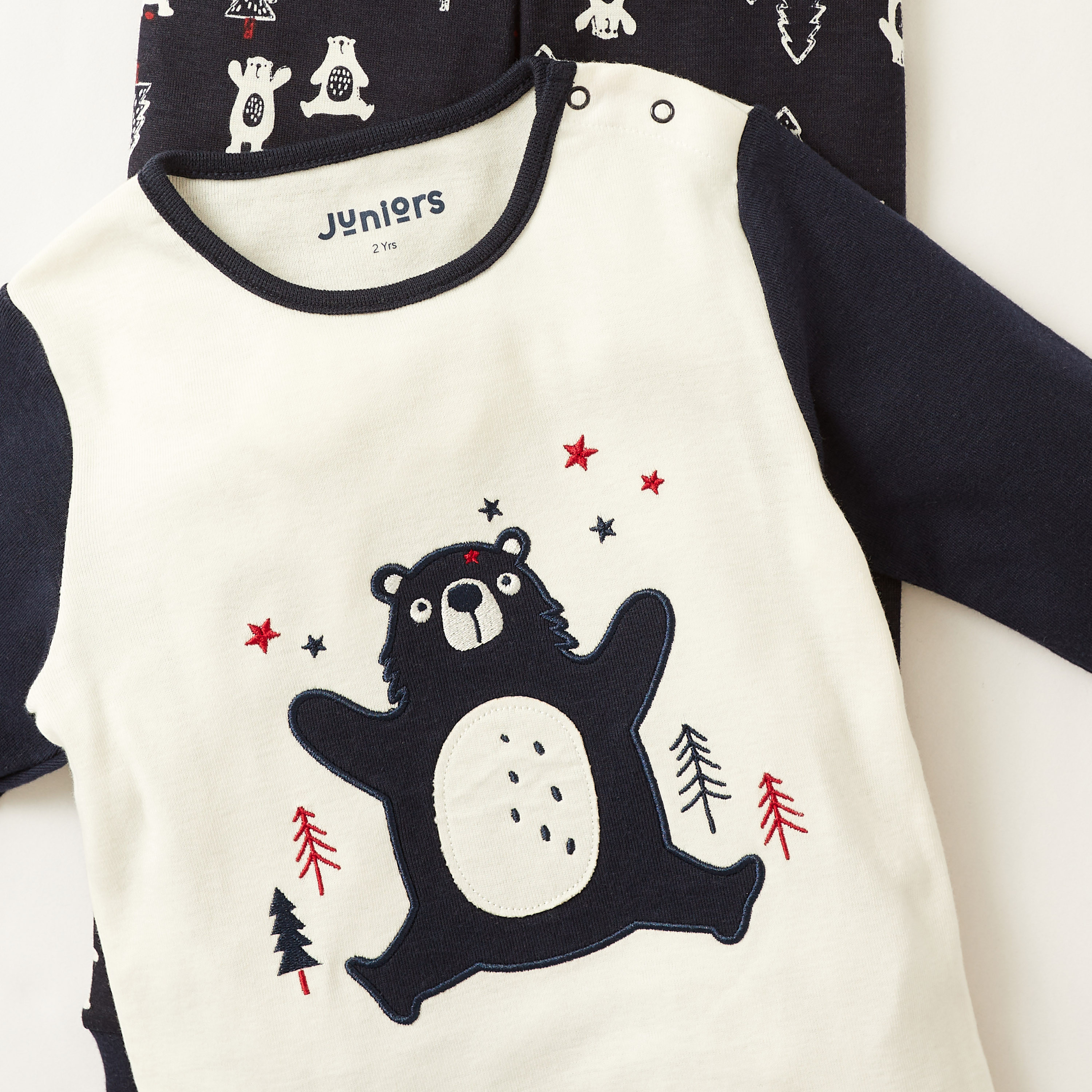Juniors Graphic Print T-shirt and All-Over Printed Pyjamas Set-baby-boys-clothing-nightwear-pyjamasets-image-4