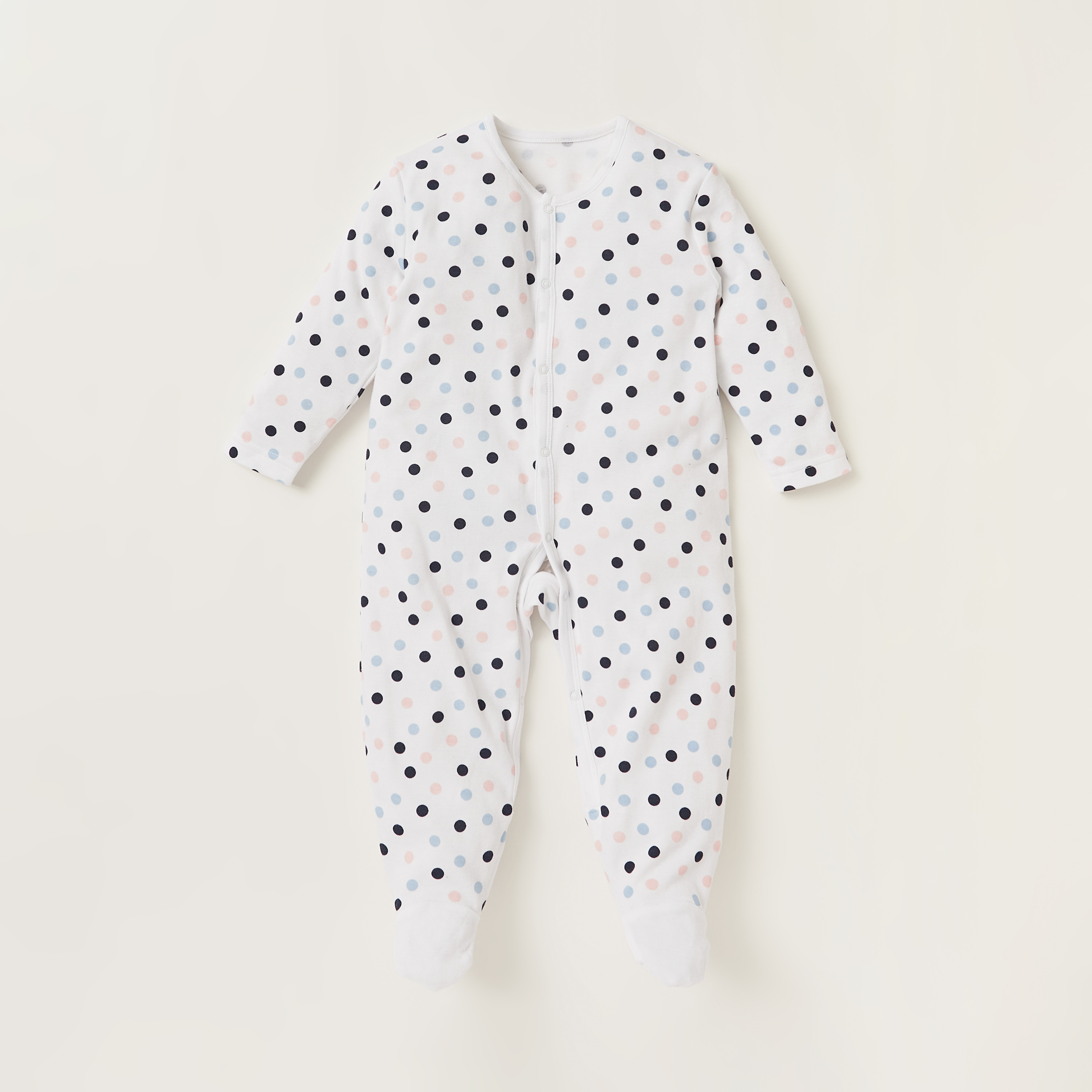 Juniors Printed Sleepsuit with Long Sleeves - Set of 3-baby-girls-clothing-nightwear-sleepsuits-image-4