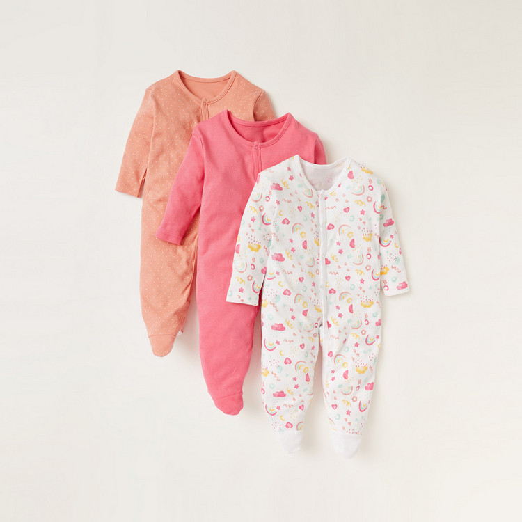 Juniors Assorted Sleepsuit with Long Sleeves - Set of 3