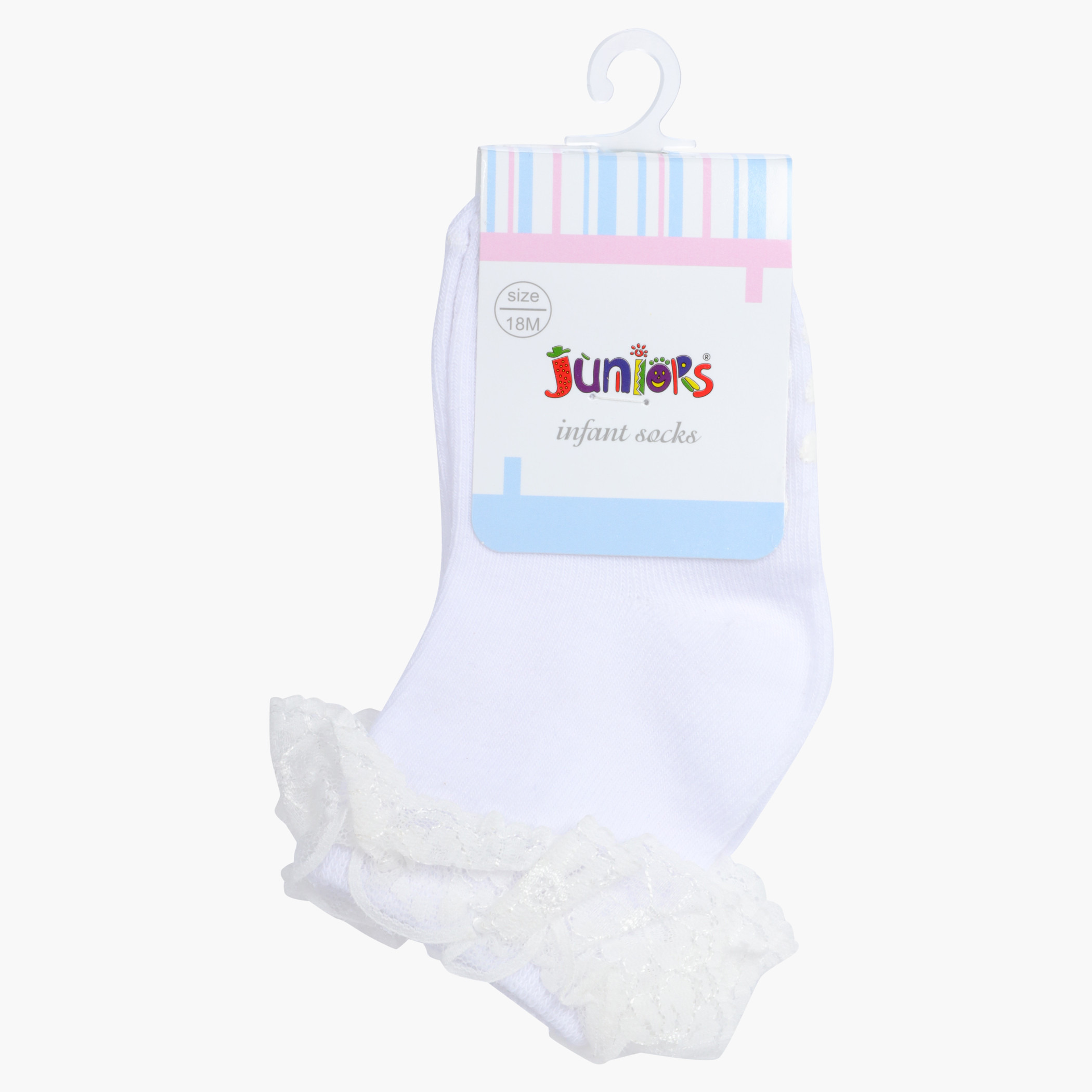 Juniors Quarter Length Socks with Frill Detail-baby-girls-accessories-socks-image-2