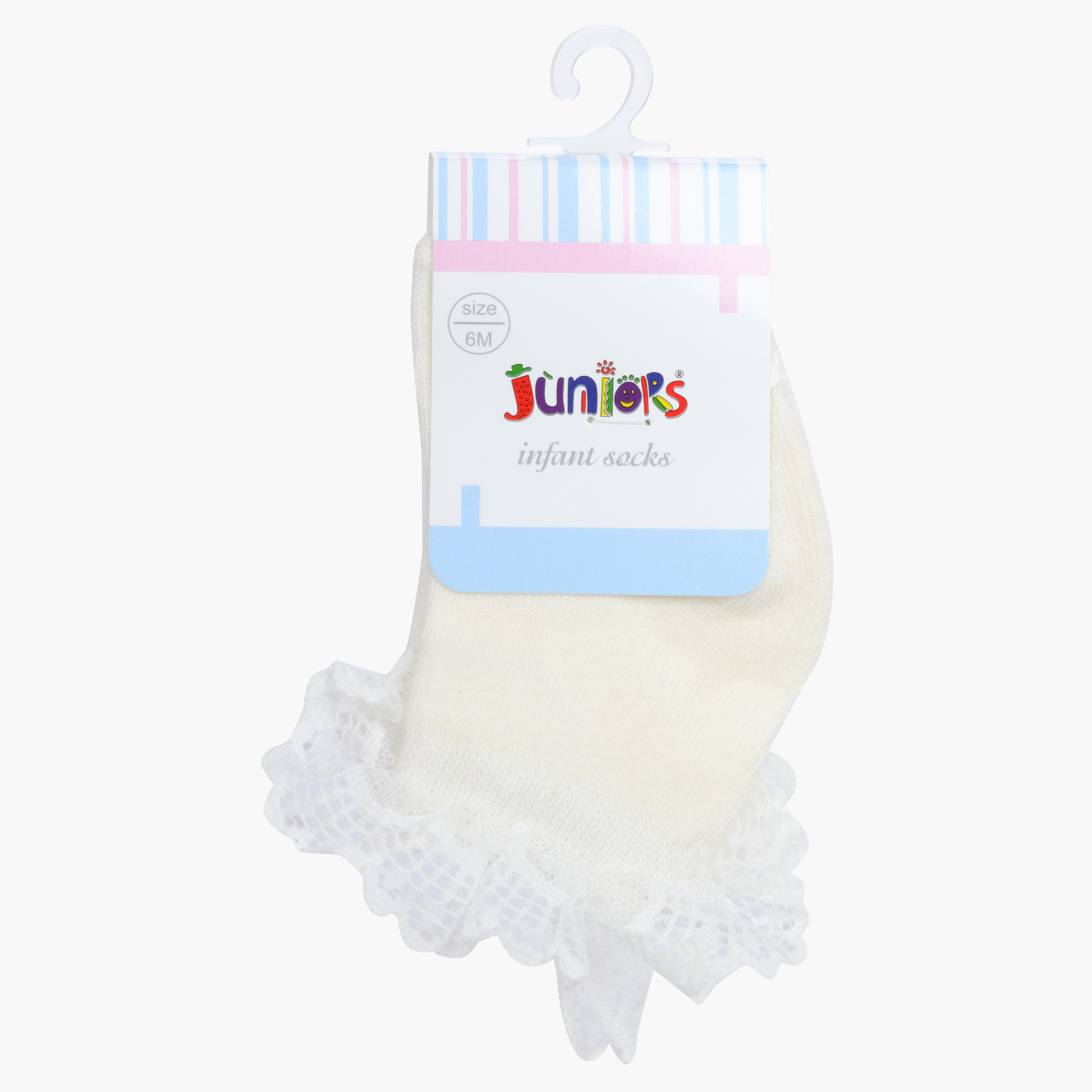 جوارب قصيرة بتفاصيل كشكش من جونيورز-baby-girls-accessories-socks-image-2
