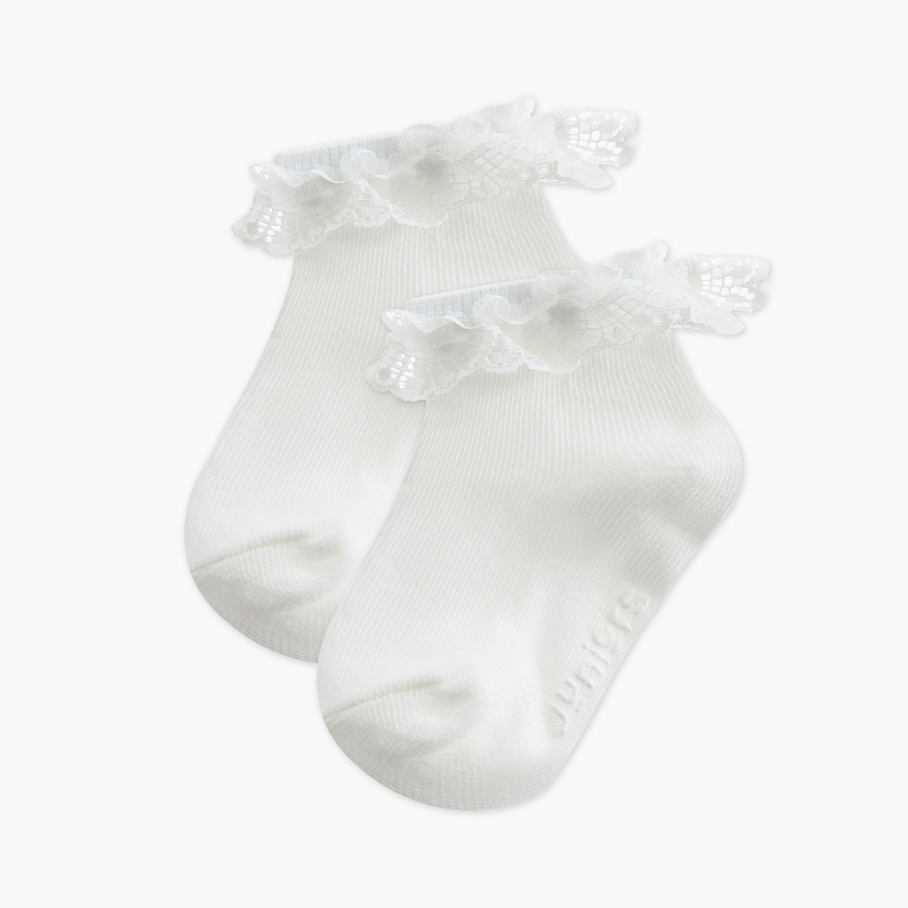 جوارب بارزة الملمس بتفاصيل دانتيل من جونيورز - طقم من قطعتين-promo_babyshop_Buy3for10_QAT230426-image-1