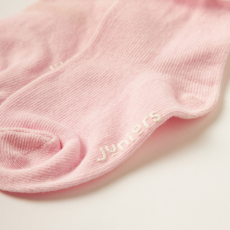 Juniors Solid Socks with Frill Detail
