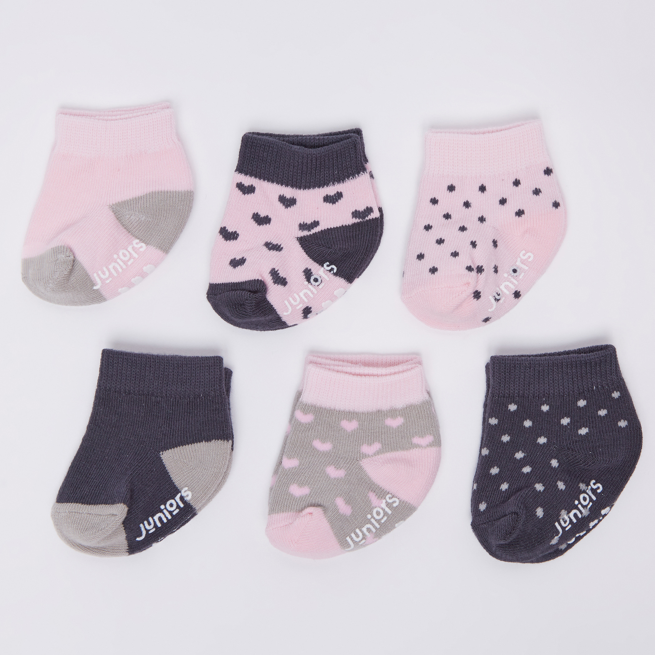 Juniors Printed Socks - Set of 6-baby-girls-accessories-socks-image-1