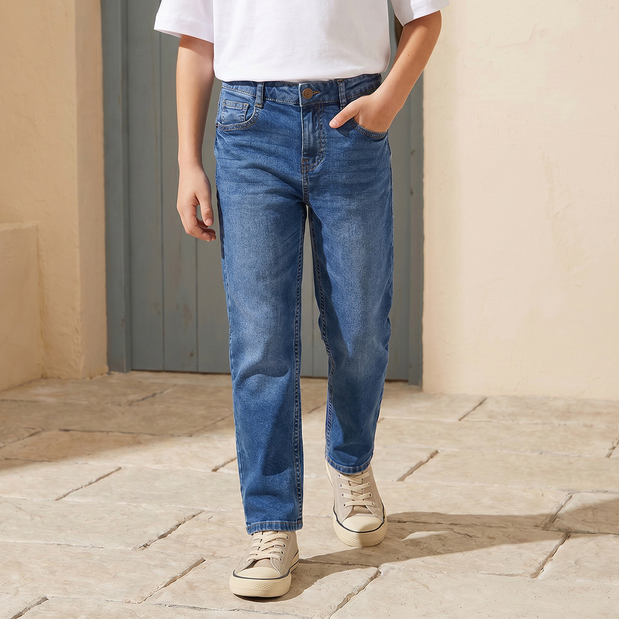 Juniors Mid-Rise Jeans with Pockets-boys-clothing-bottoms-jeans-image-1