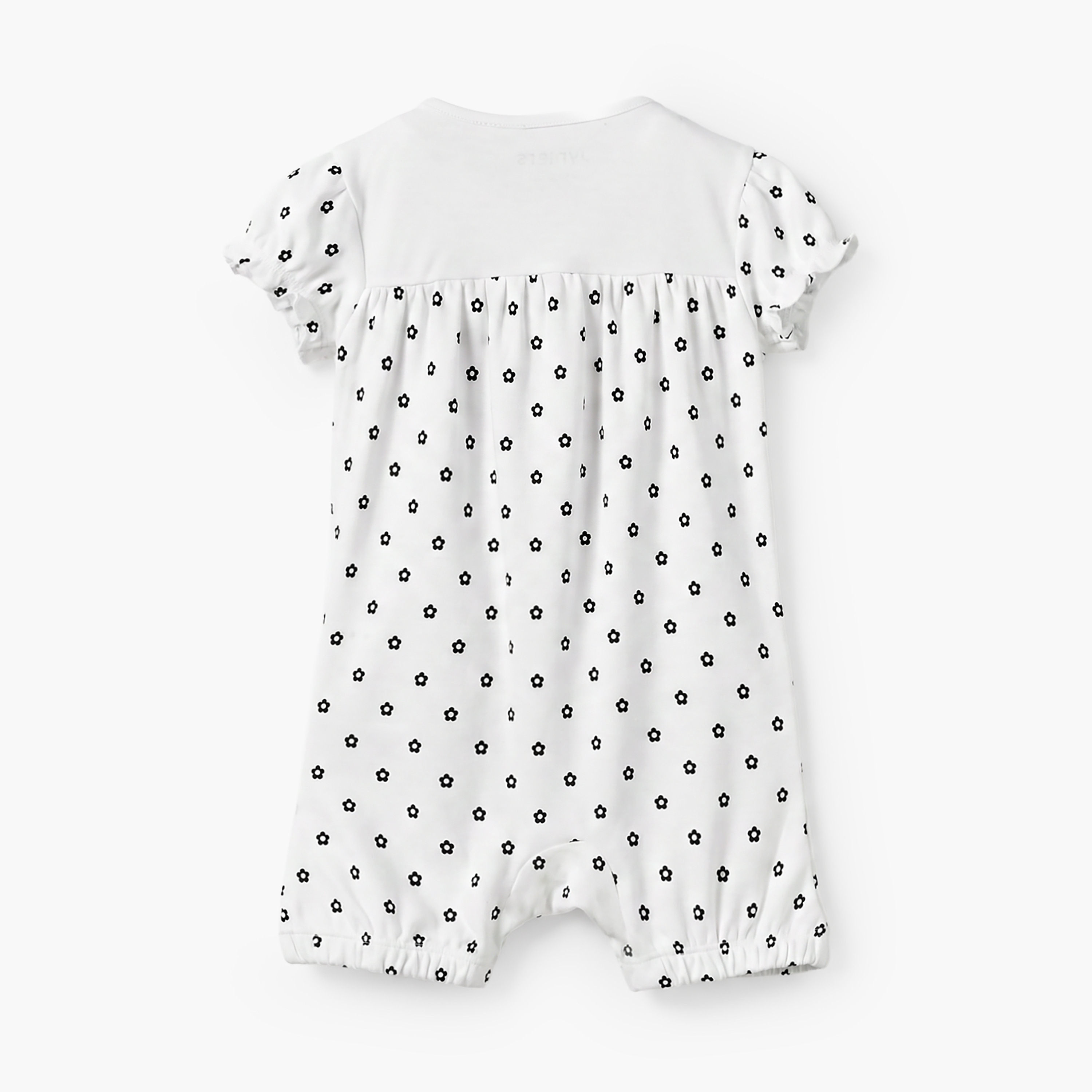 أفرول بياقة مستديرة وأكمام قصيرة وطبعات زهور من جونيورز-baby-girls-clothing-rompers-image-3
