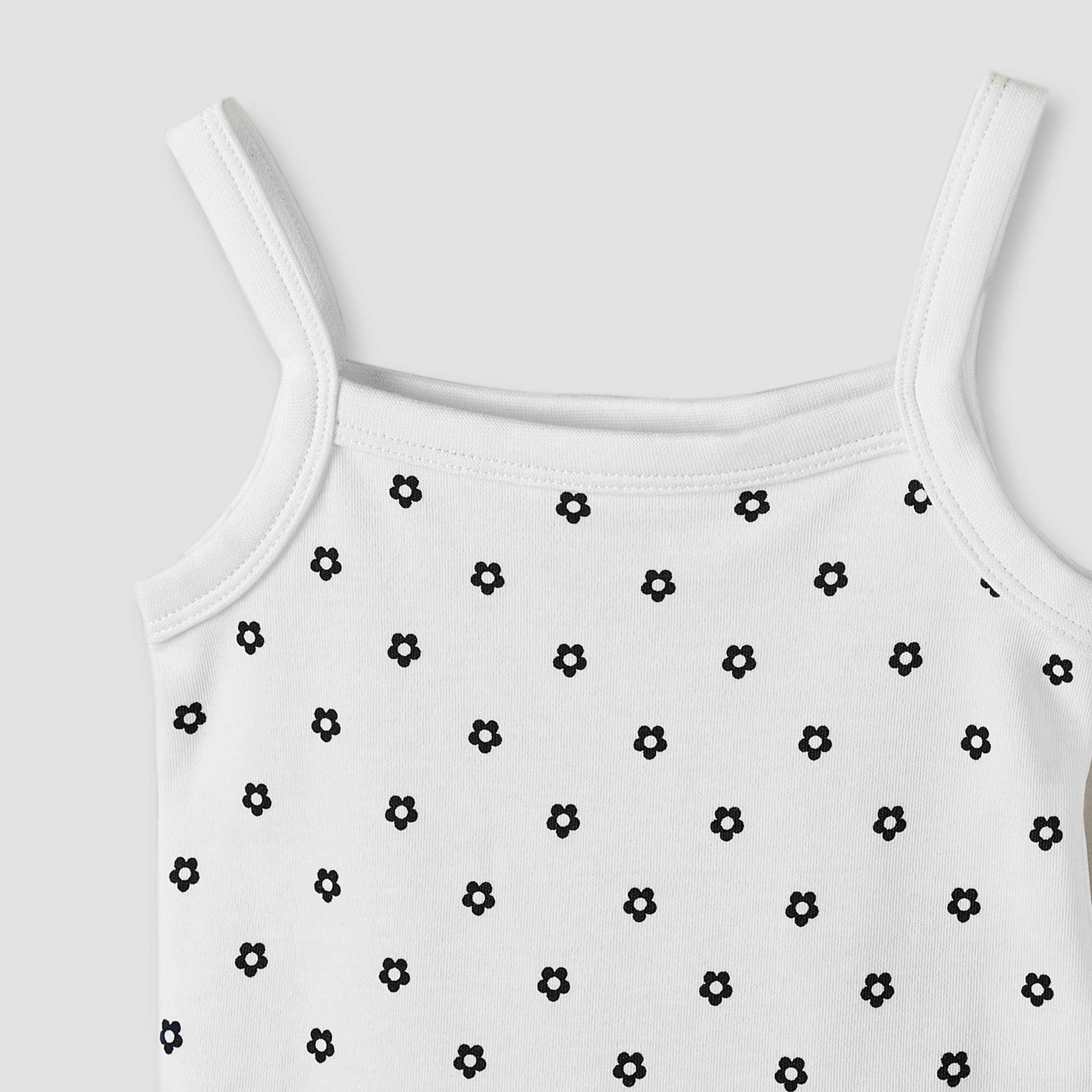 بودي سوت قطن بياقة مربعة وحمالات وطبعات زهور من جونيورز-baby-girls-clothing-bodysuits-image-4