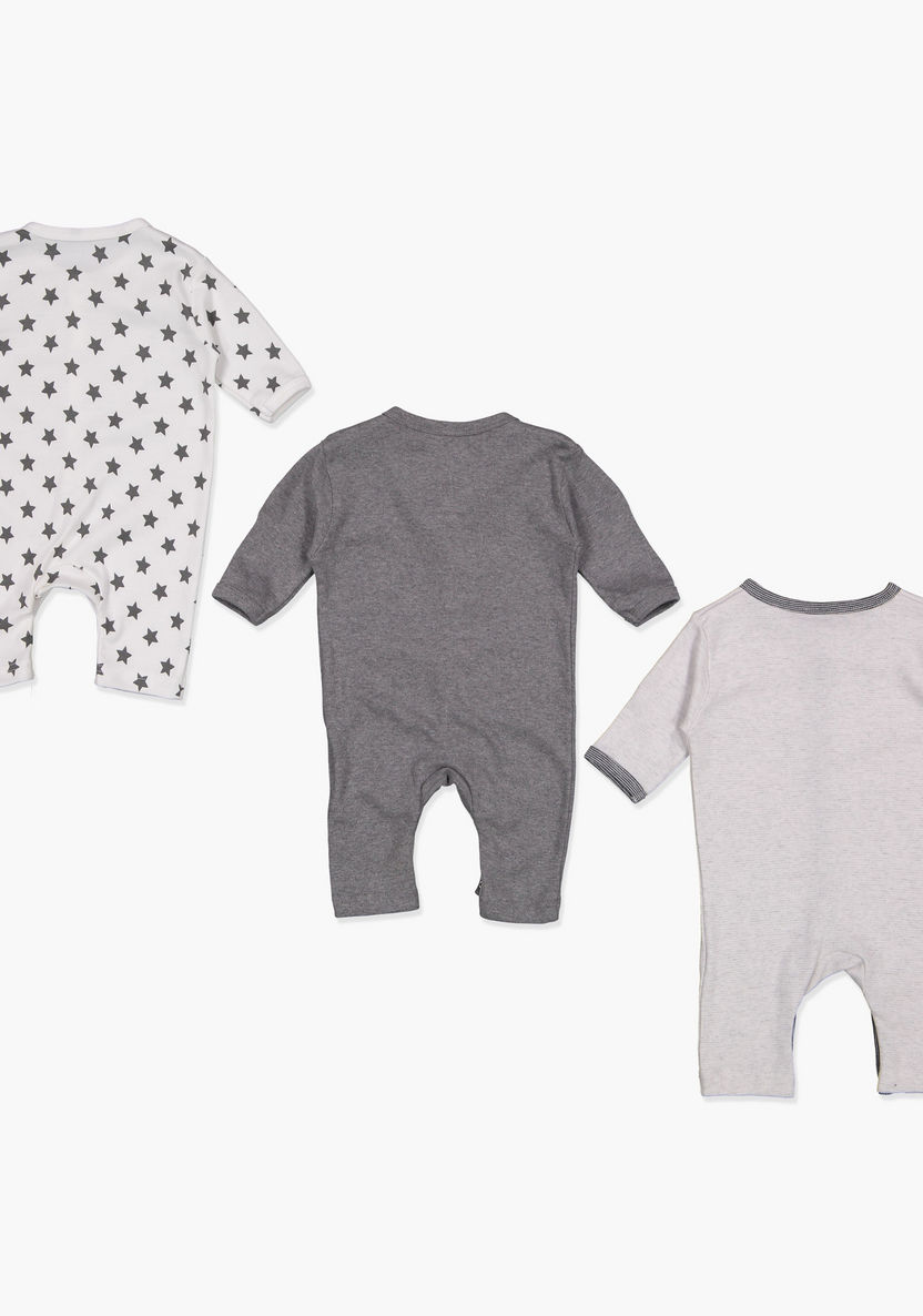 Juniors Printed Long Sleeves Bodysuit - Set of 3-Pyjama Sets-image-1