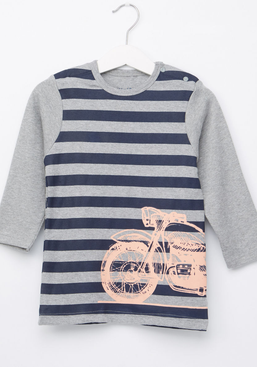Juniors Printed T-Shirt and Pyjama Set-Pyjama Sets-image-1