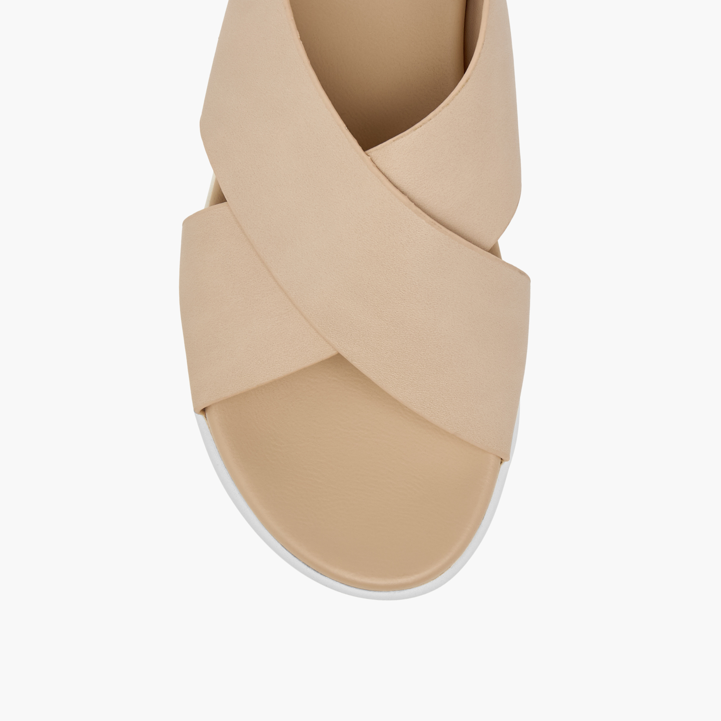Le Confort Solid Cross Strap Comfort Sandals with Hook and Loop Closure-women-shoes-flats-sandals-image-4