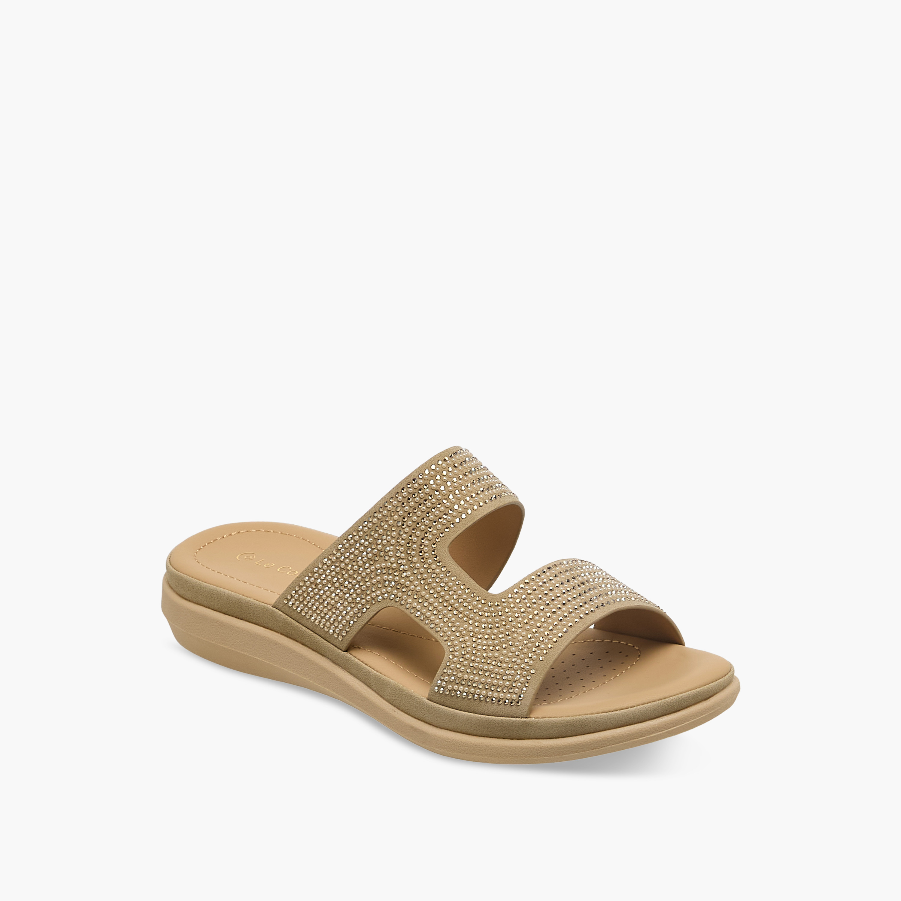 Le Confort Embellished Slip-On Comfort Slide Sandals-women-shoes-flats-sandals-image-2