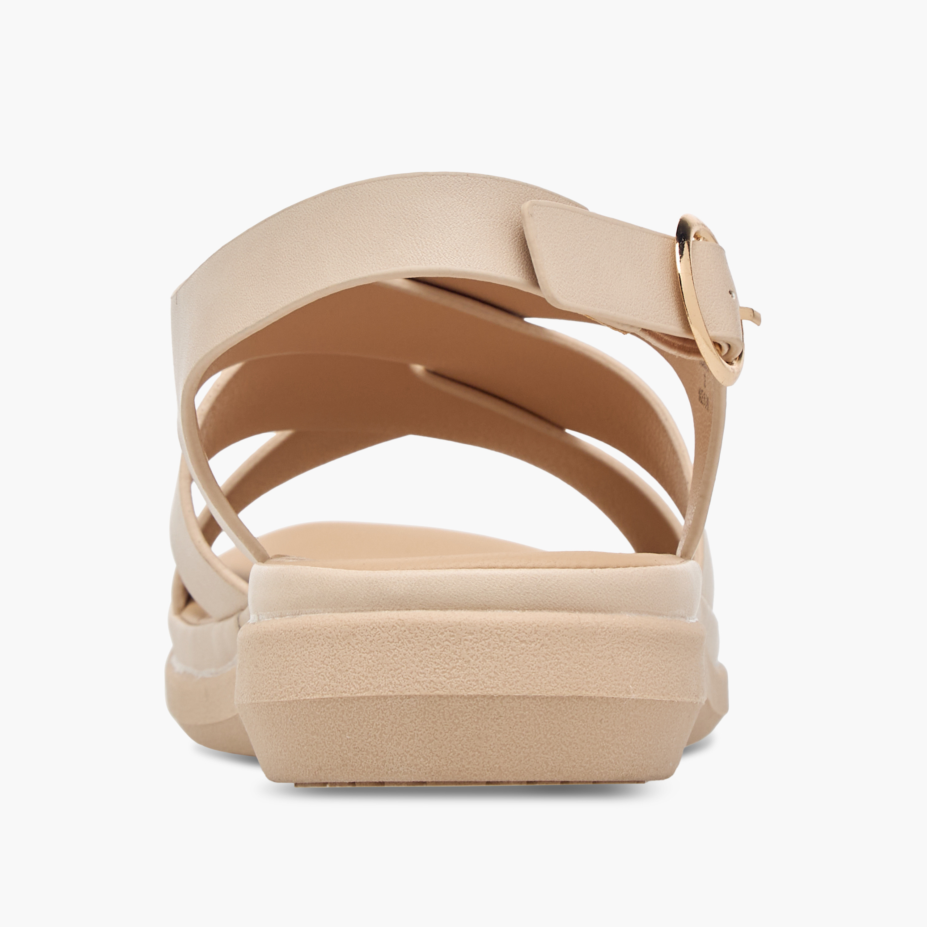 صندل مريح سادة بأحزمة متقاطعة وإبزيم إغلاق من لو كونفورت-women-shoes-flats-sandals-image-5