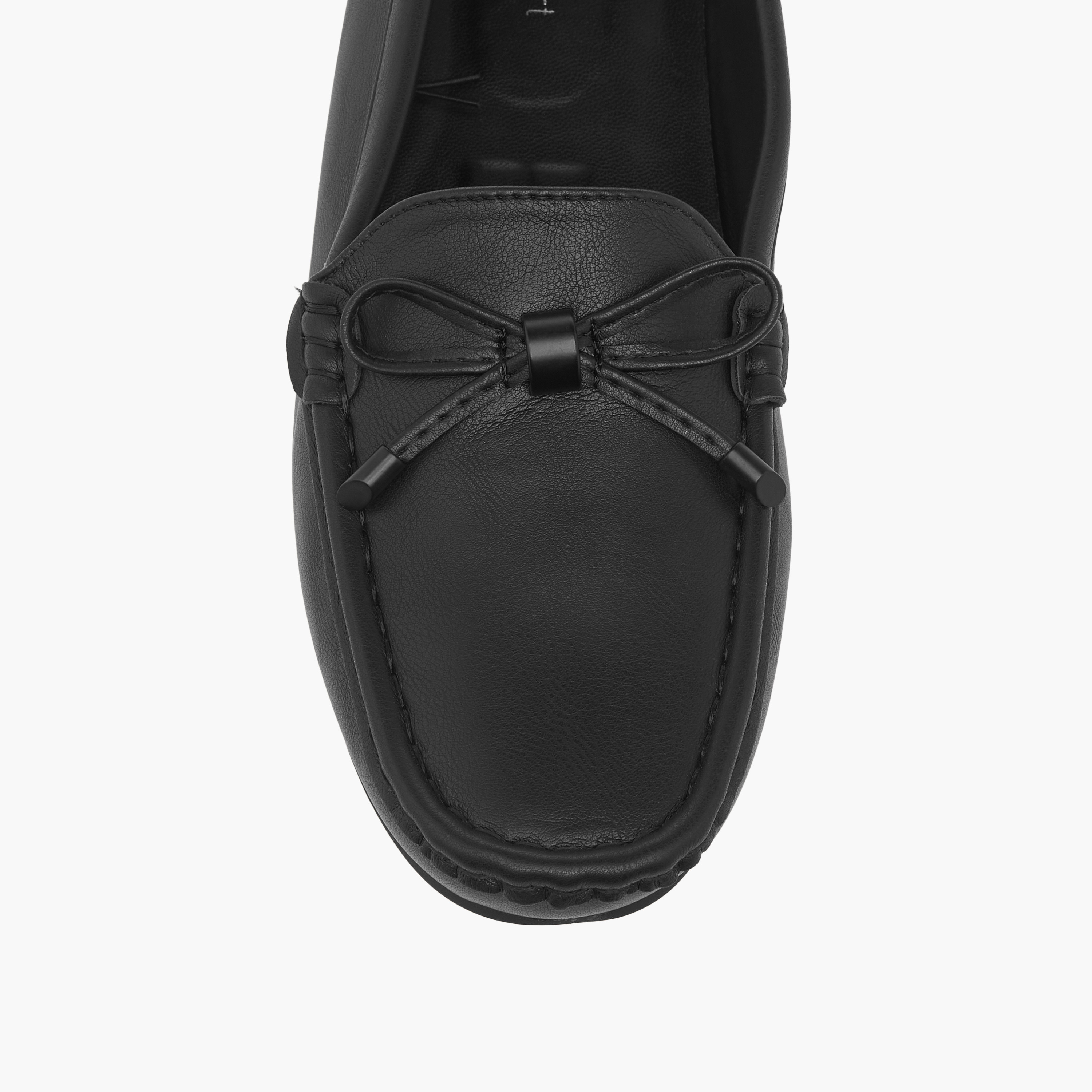 Le Confort Textured Bow Accent Slip-On Comfort Loafers-women-shoes-flats-loafers-image-4