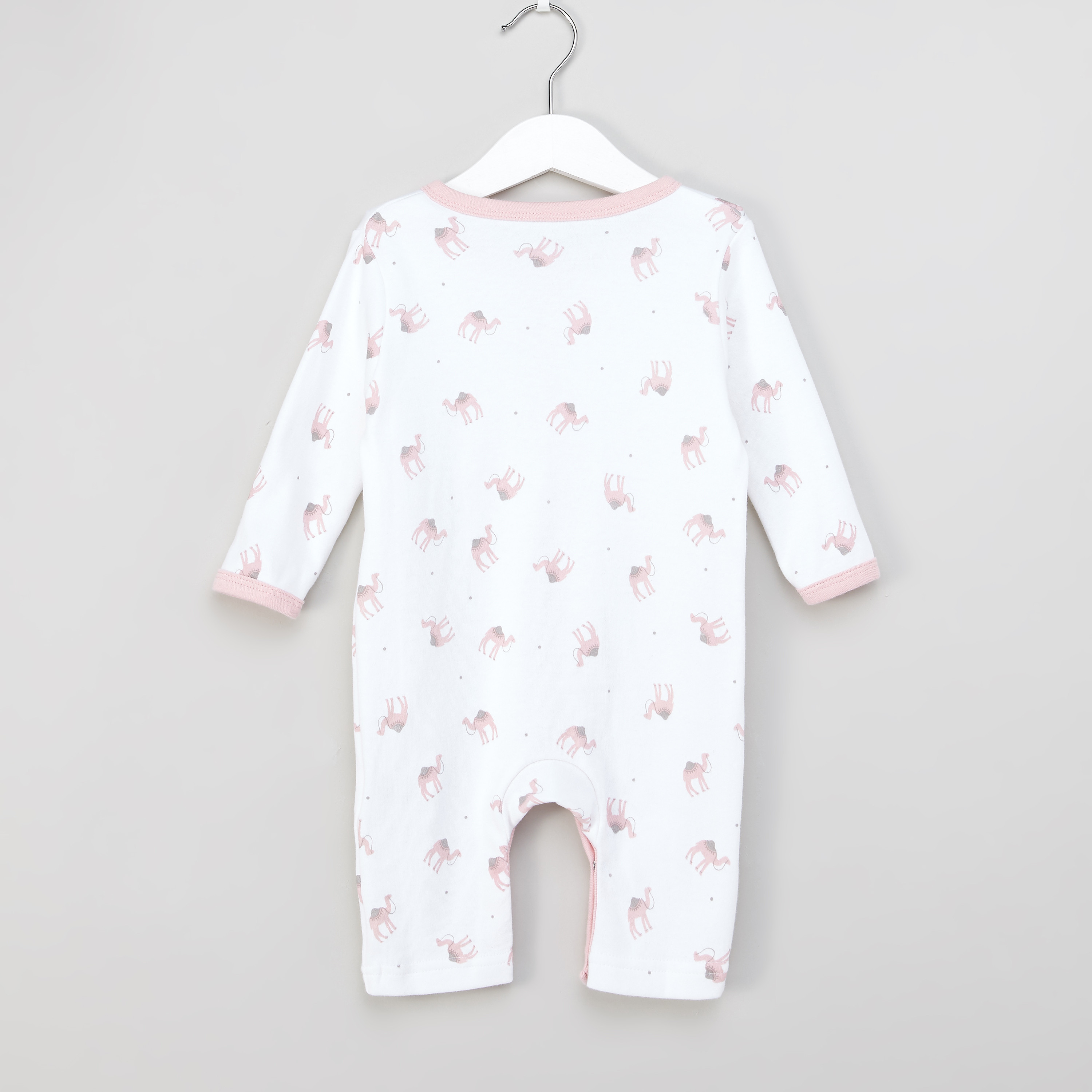 Juniors Printed Sleepsuit with Long Sleeves - Set of 3-baby-girls-clothing-nightwear-sleepsuits-image-4