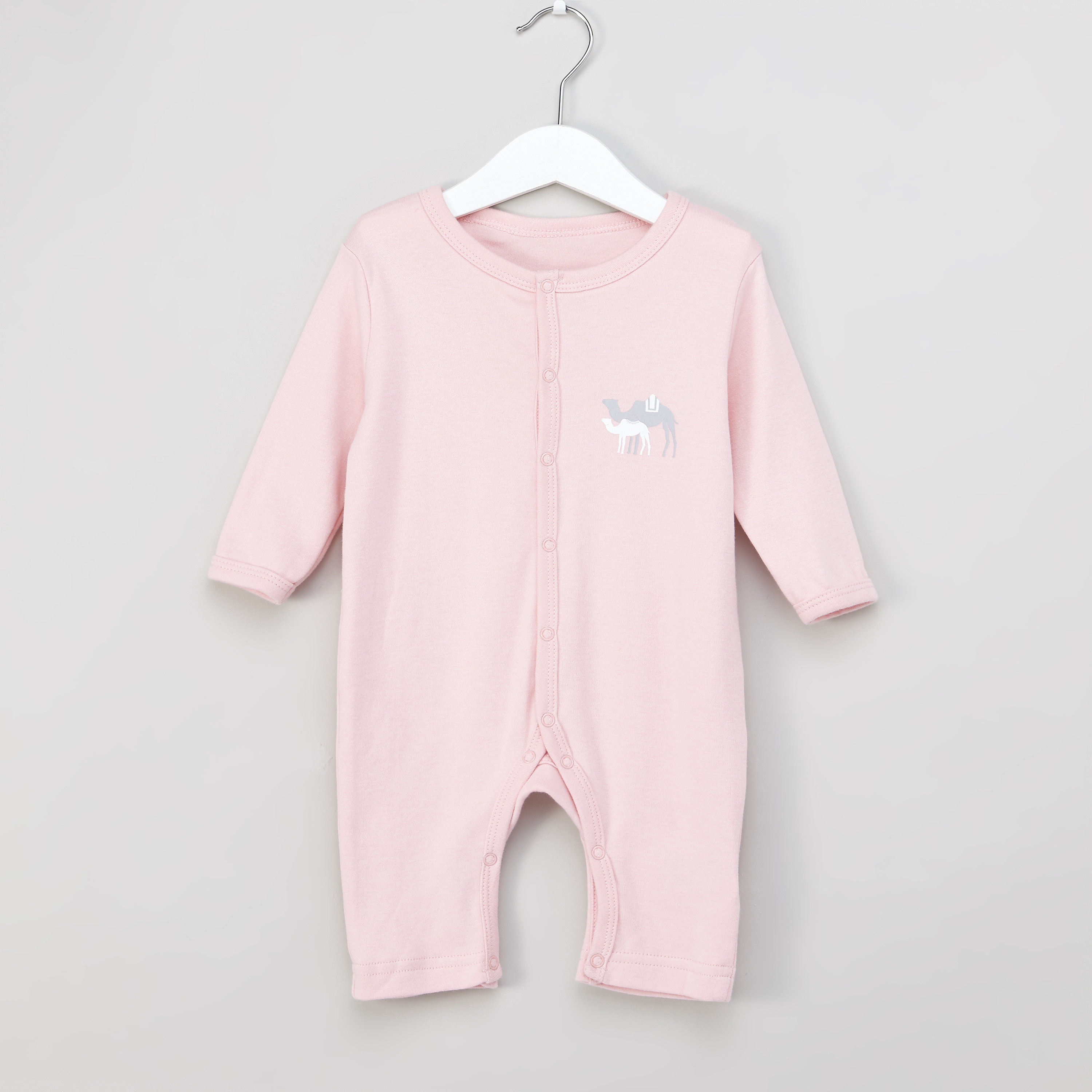 Juniors Printed Sleepsuit with Long Sleeves - Set of 3-baby-girls-clothing-nightwear-sleepsuits-image-5