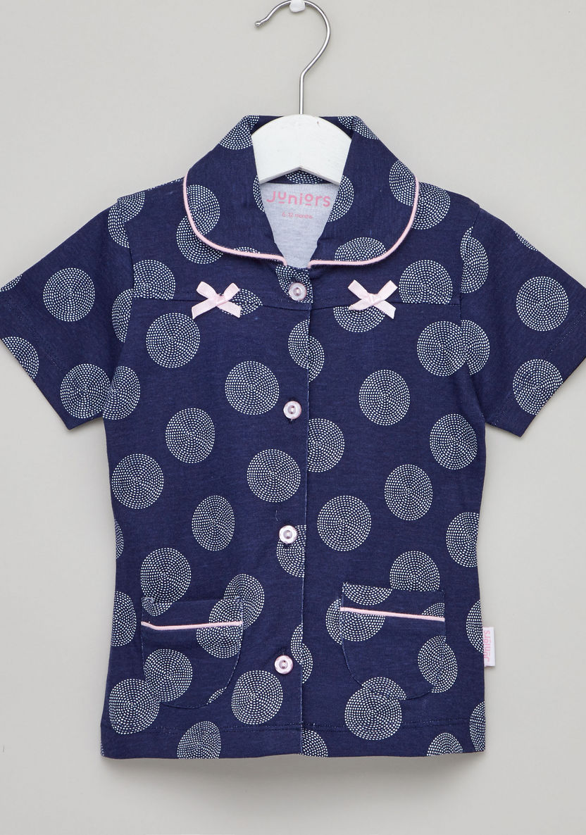 Juniors Printed Shirt and Pyjama Set-Pyjama Sets-image-1