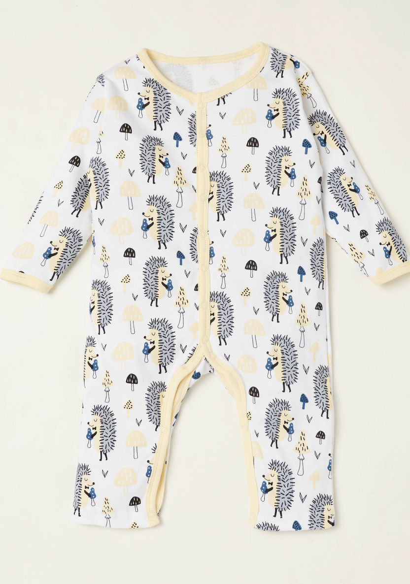 Juniors Printed Sleepsuit with Long Sleeves - Set of 3-Multipacks-image-3