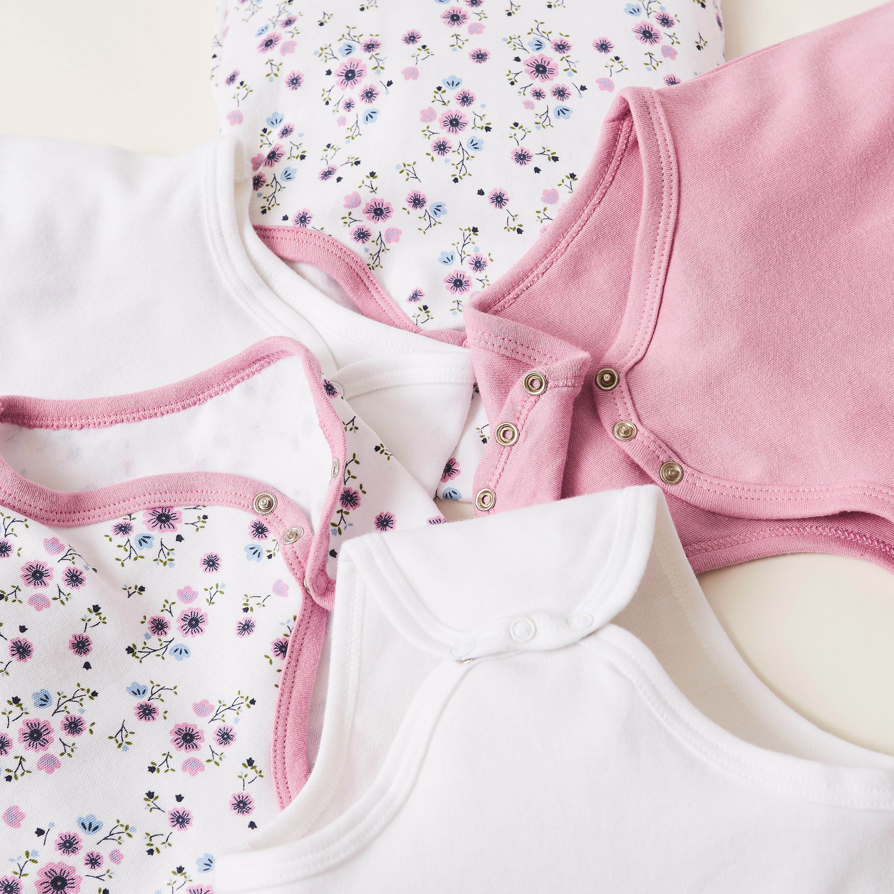 Juniors Printed Bodysuit with Short Sleeves - Pack of 5-baby-girls-clothing-bodysuits-image-4