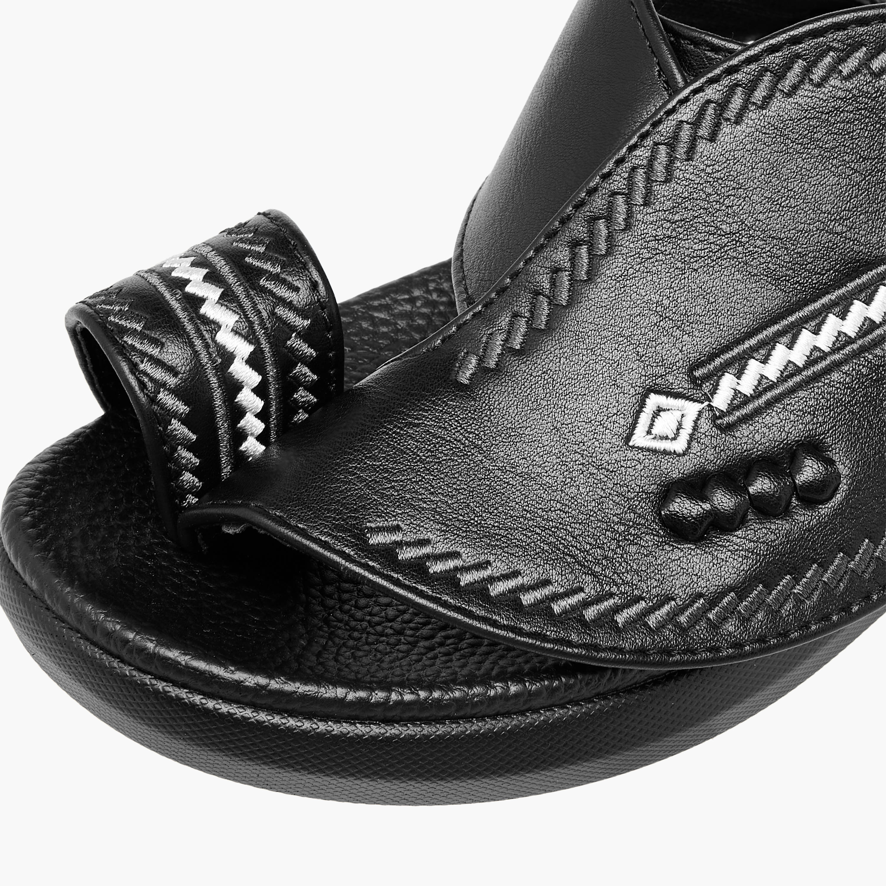 Al Waha Boys Embroidered Arabic Sandals-boys-shoes-sandals-image-4