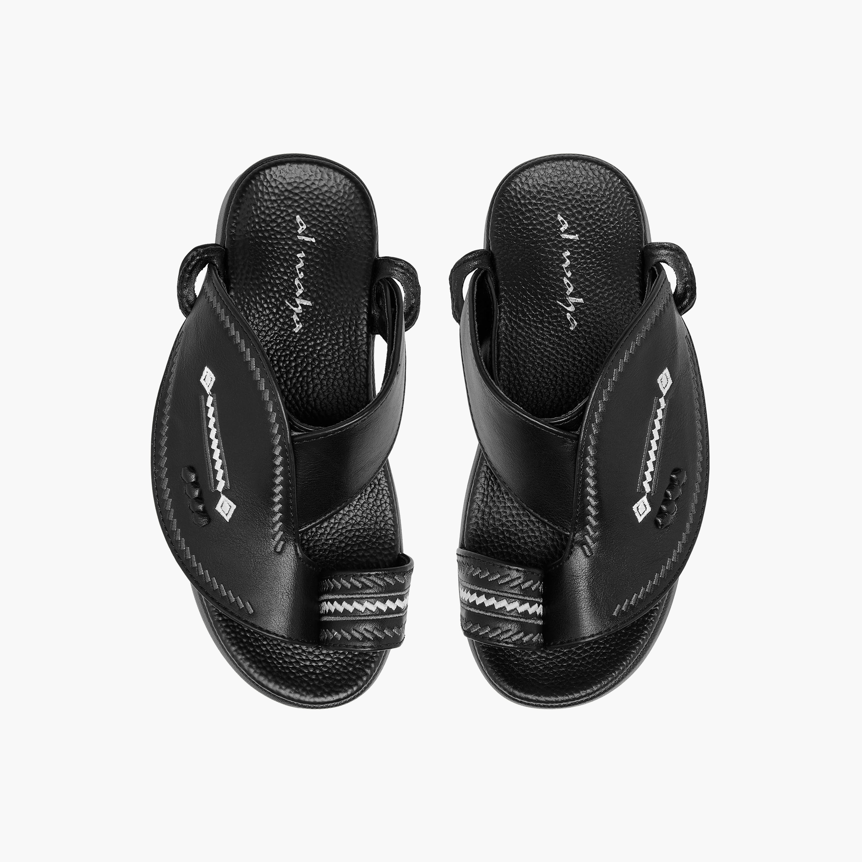 Al Waha Boys Embroidered Arabic Sandals-boys-shoes-sandals-image-1
