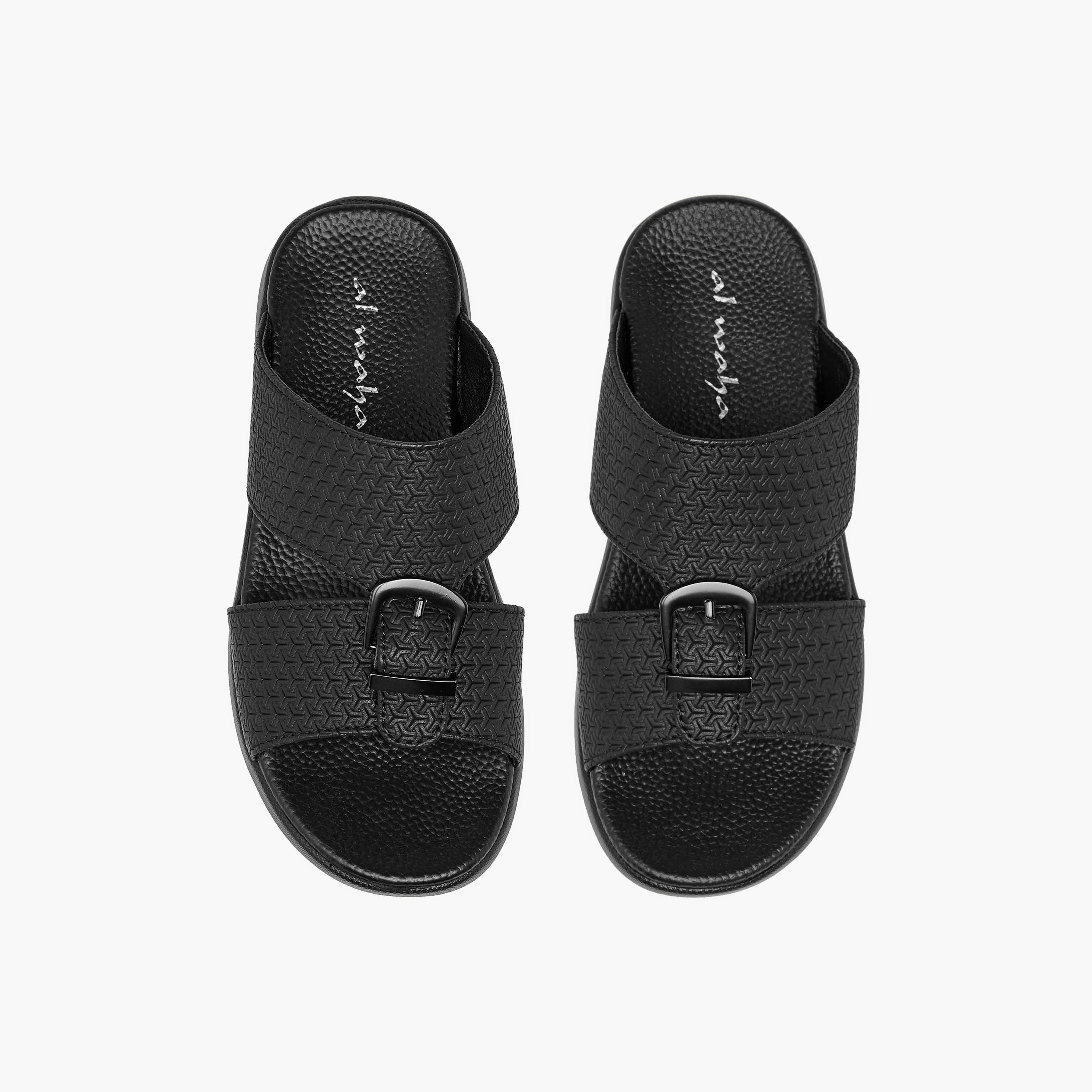 Al Waha Boys Textured Arabic Sandals-boys-shoes-sandals-image-1