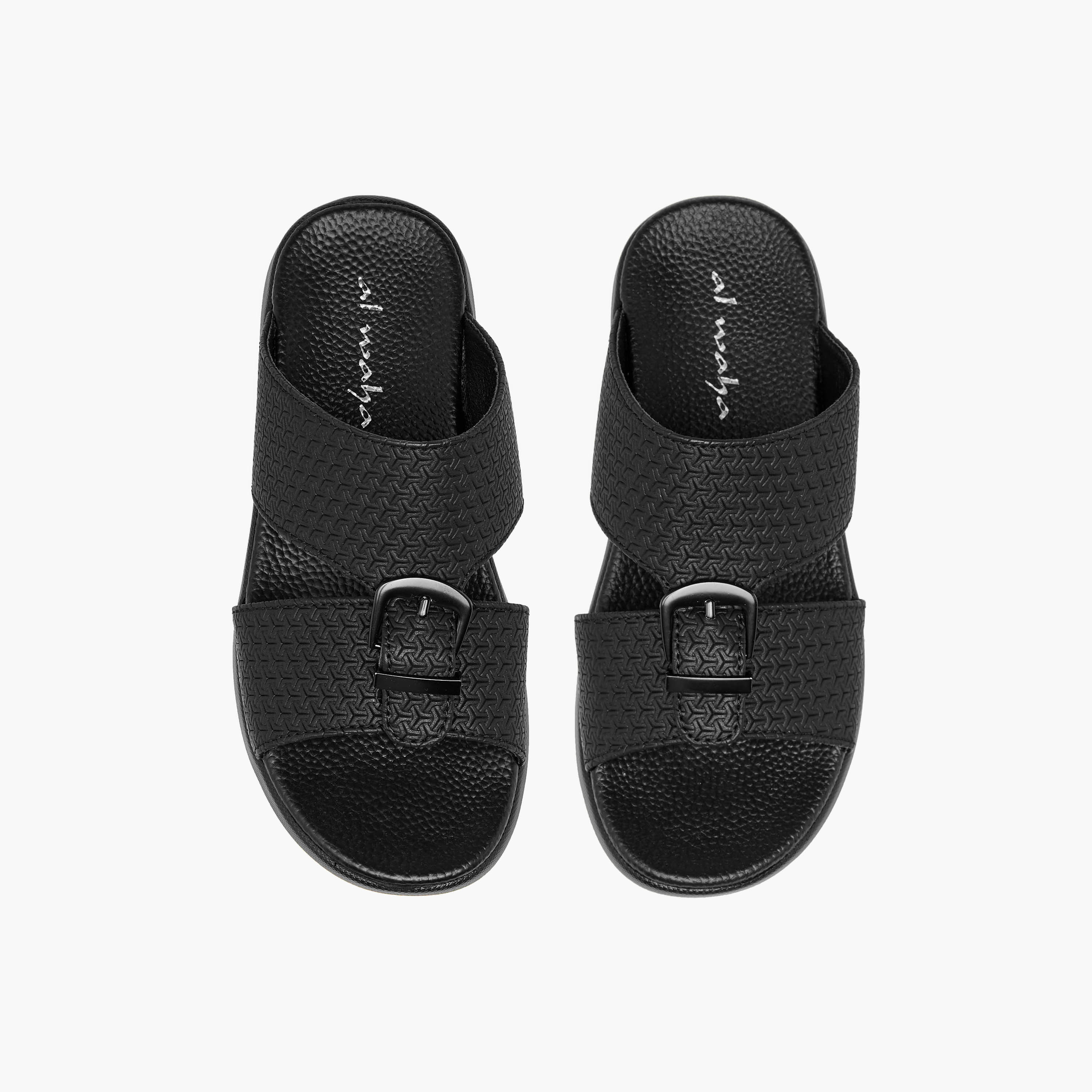 Al Waha Boys Textured Arabic Sandals-boys-shoes-sandals-image-1