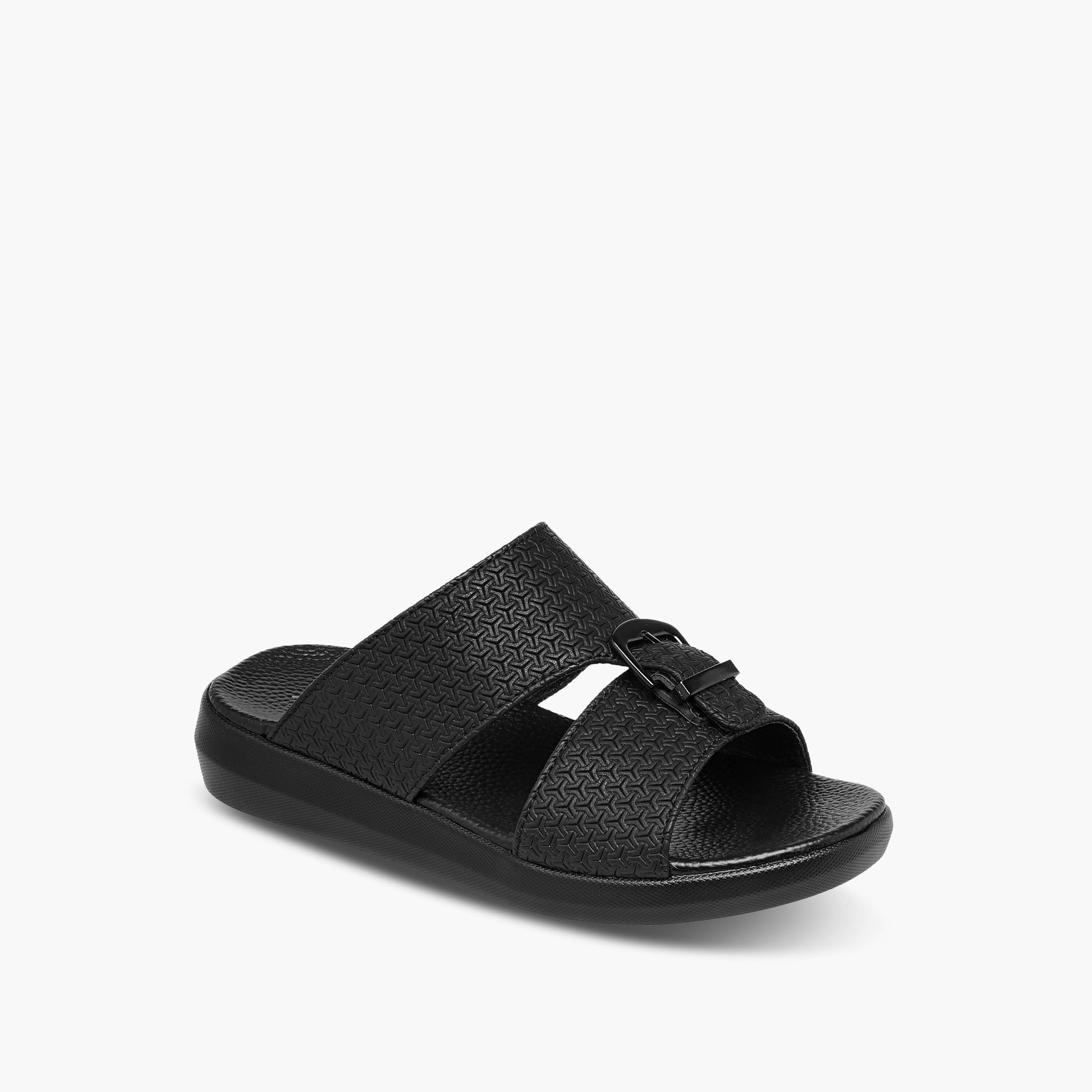 Al Waha Boys Textured Arabic Sandals-boys-shoes-sandals-image-2