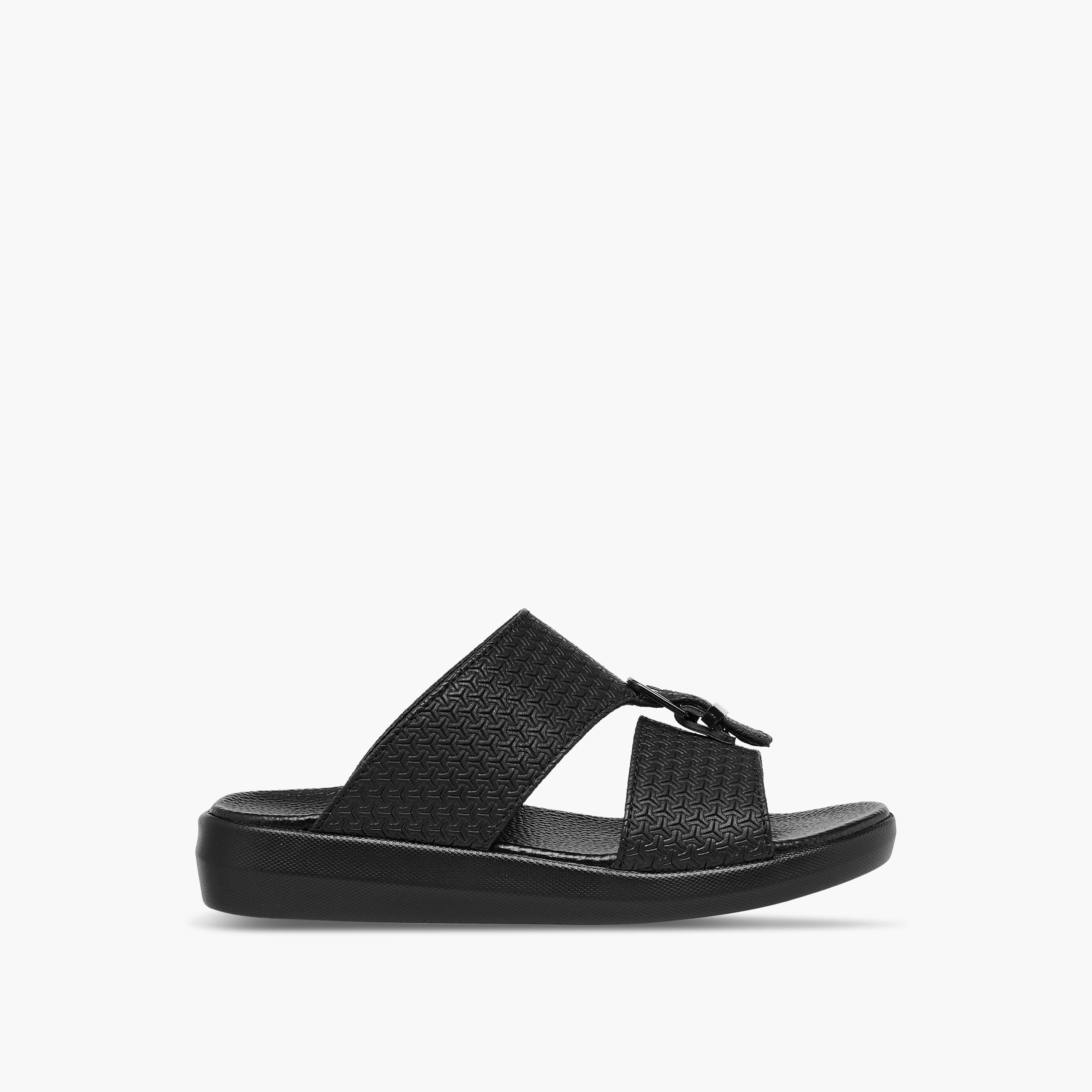 Al Waha Boys Textured Arabic Sandals-boys-shoes-sandals-image-3