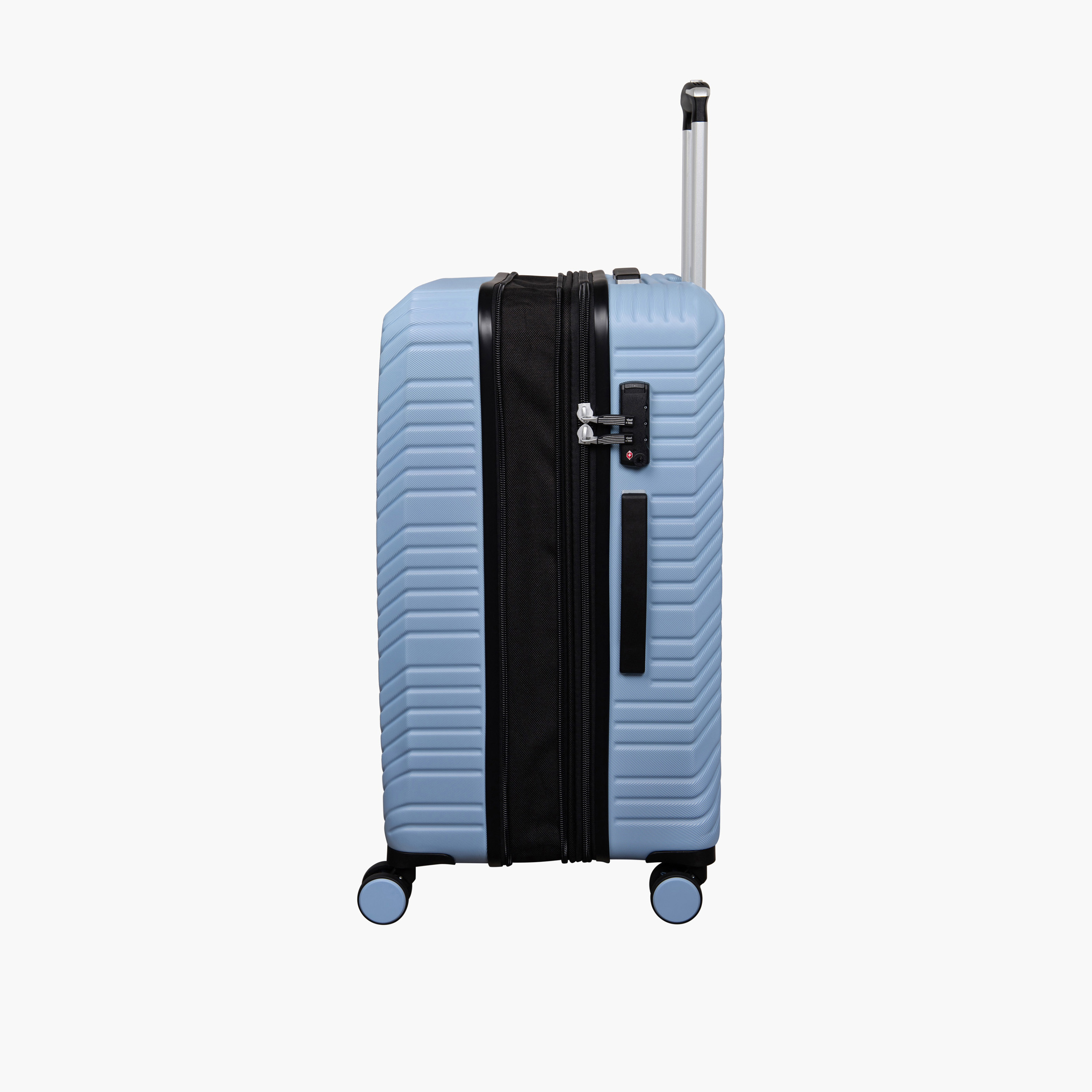 IT Textured Hardcase Luggage Trolley with Retractable Handle - 24 Inches Check-in Bag-travel-luggagesandbags-luggage-image-3
