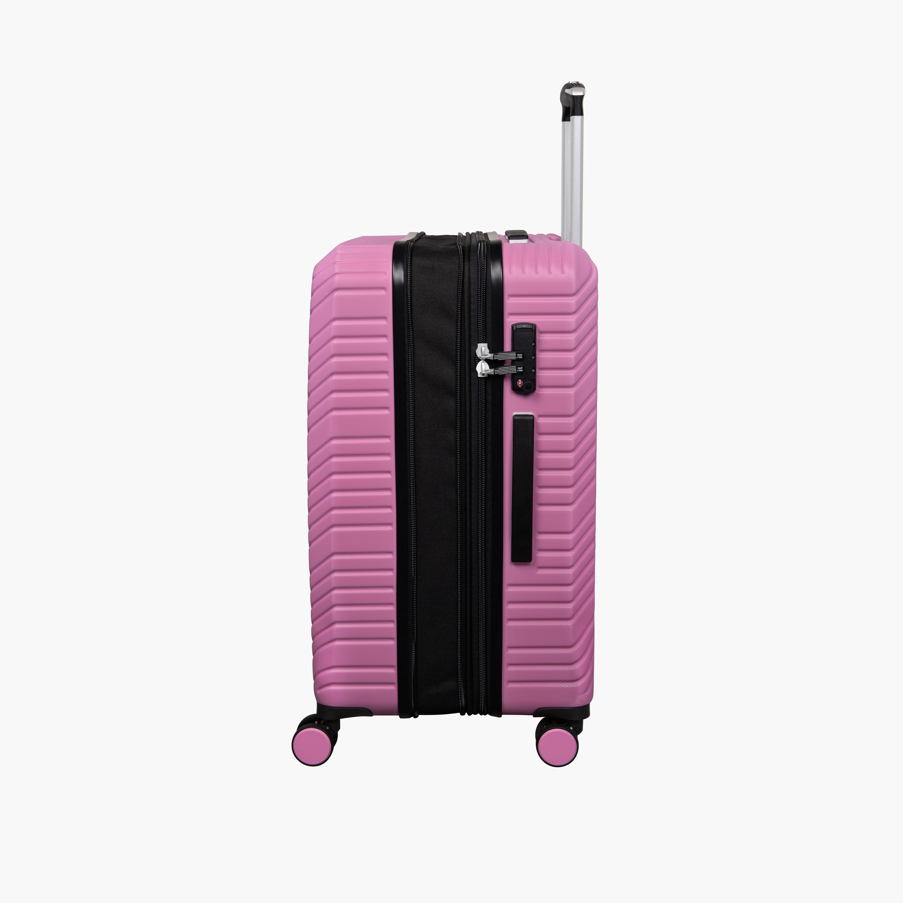 IT Textured Hardcase Luggage Trolley with Retractable Handle - 24 Inches Check-in Bag-travel-luggagesandbags-luggage-image-4
