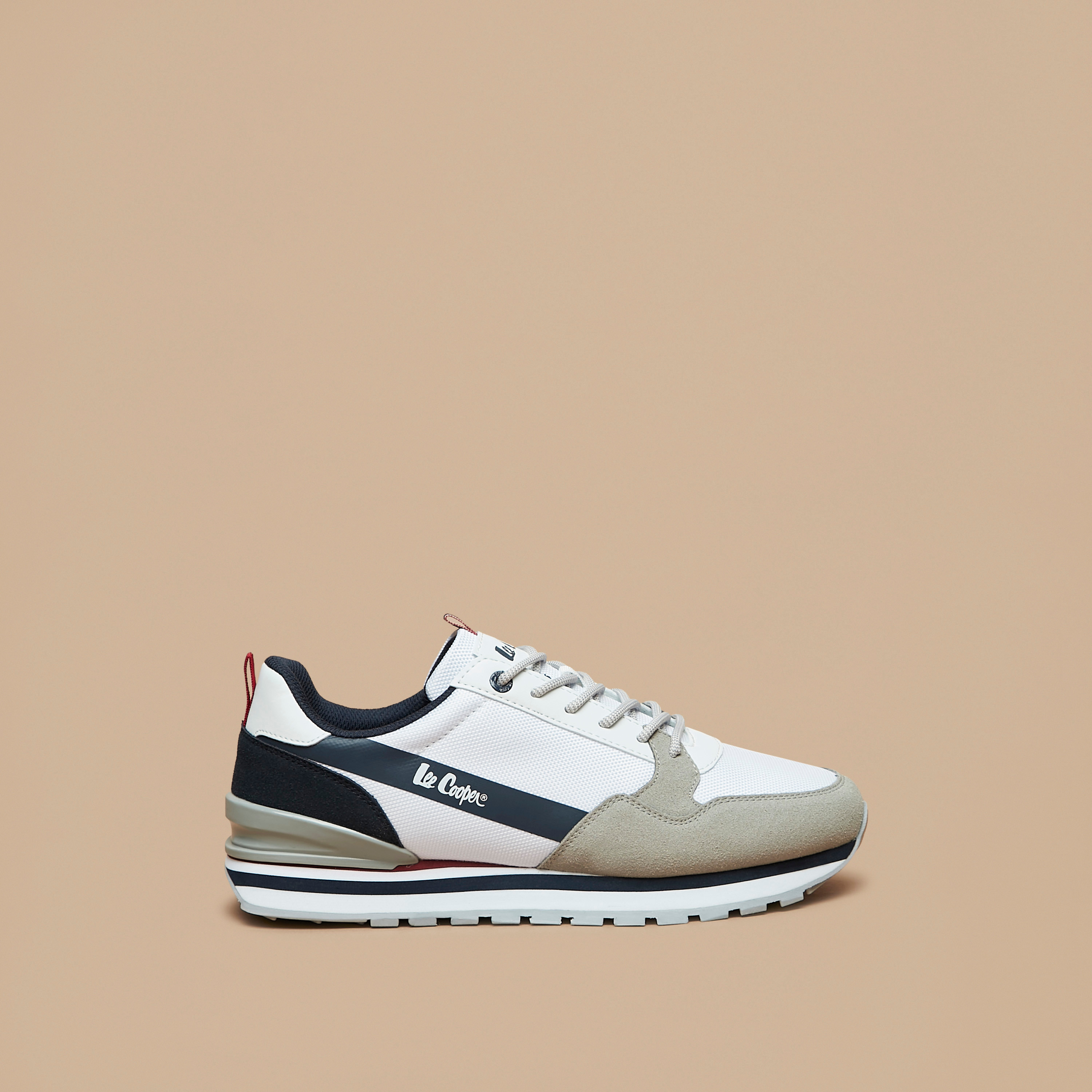 Lee Cooper Men's Textured Lace-Up Sneakers-men-shoes-sneakers-image-3