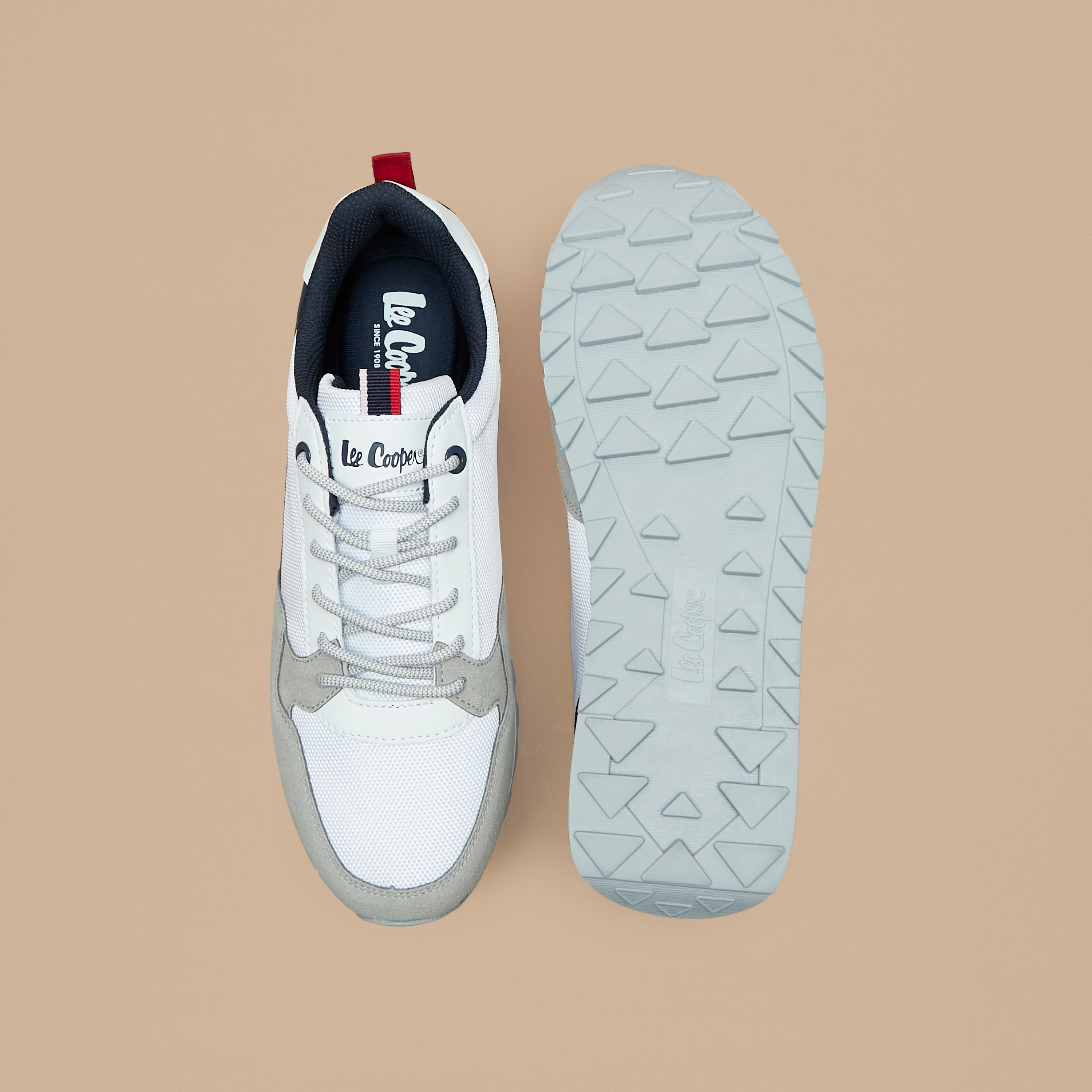 Lee Cooper Men's Textured Lace-Up Sneakers-men-shoes-sneakers-image-4