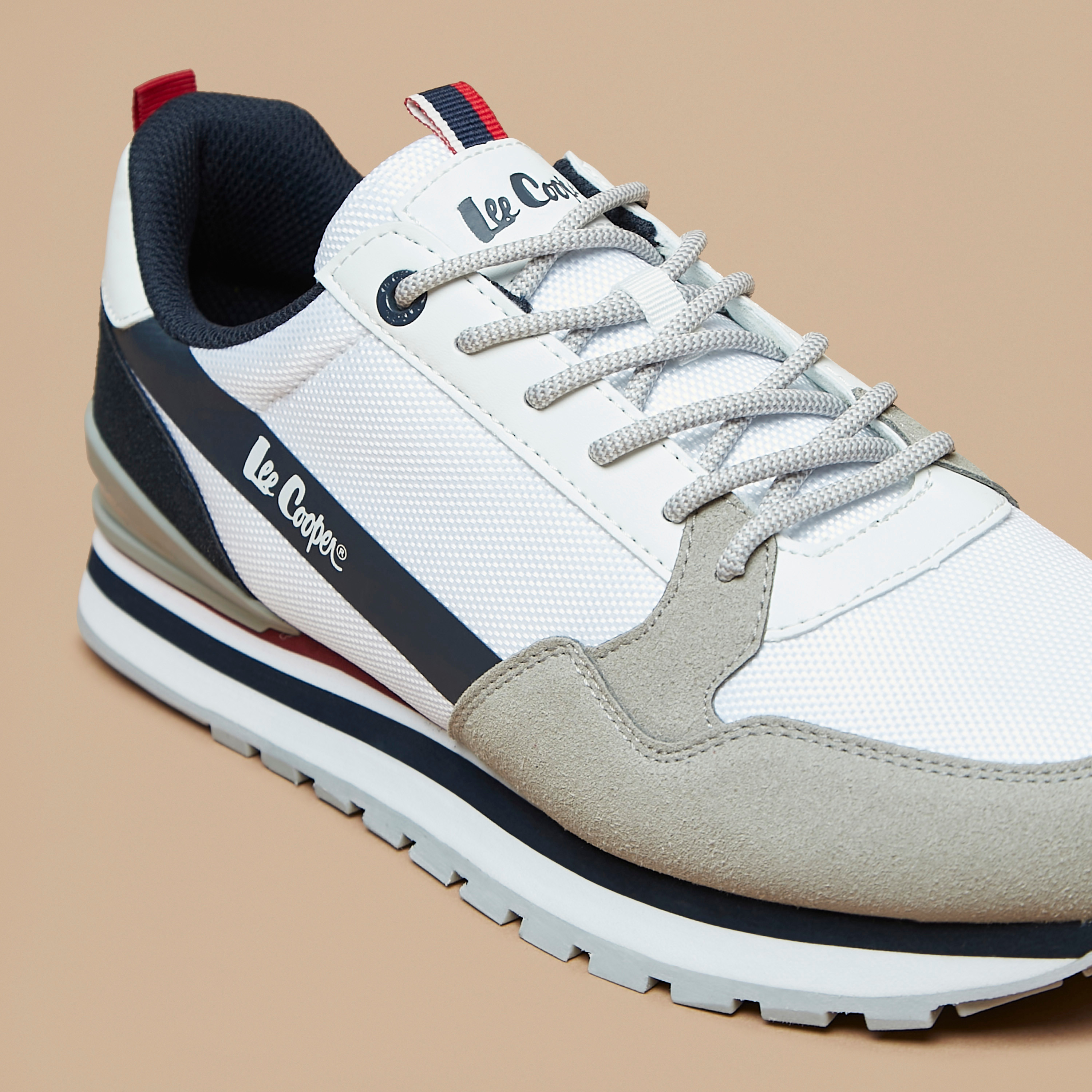 Lee Cooper Men's Textured Lace-Up Sneakers-men-shoes-sneakers-image-5