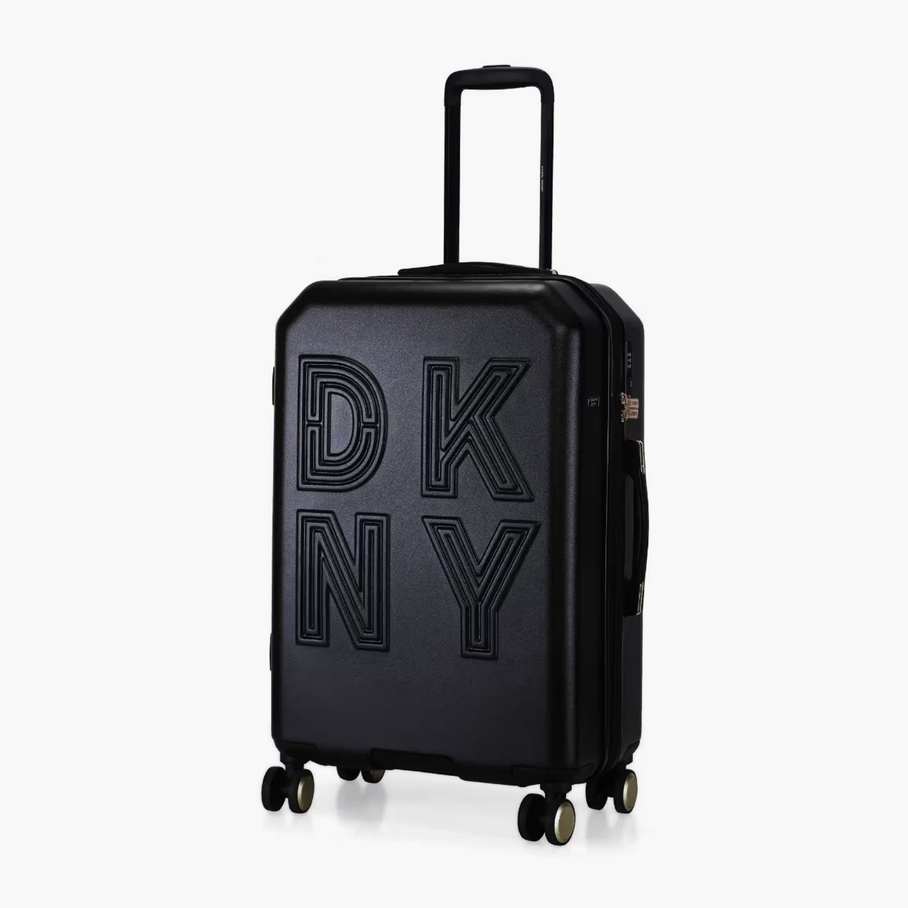 DKNY Textured Hardcase Luggage Trolley with Retractable Handle-travel-luggagesandbags-luggage-image-1
