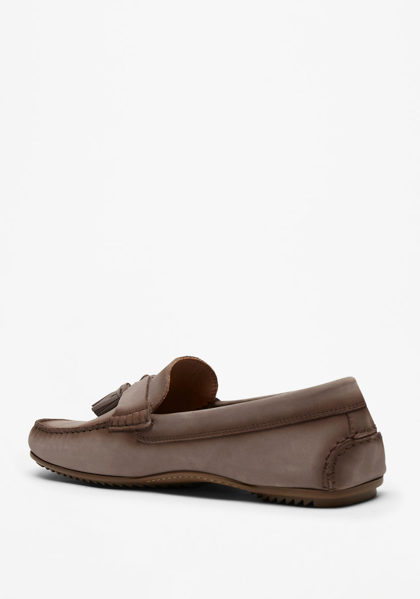 Duchini Men's Slip-On Leather Moccasins with Tassel Detail-Moccasins-image-2
