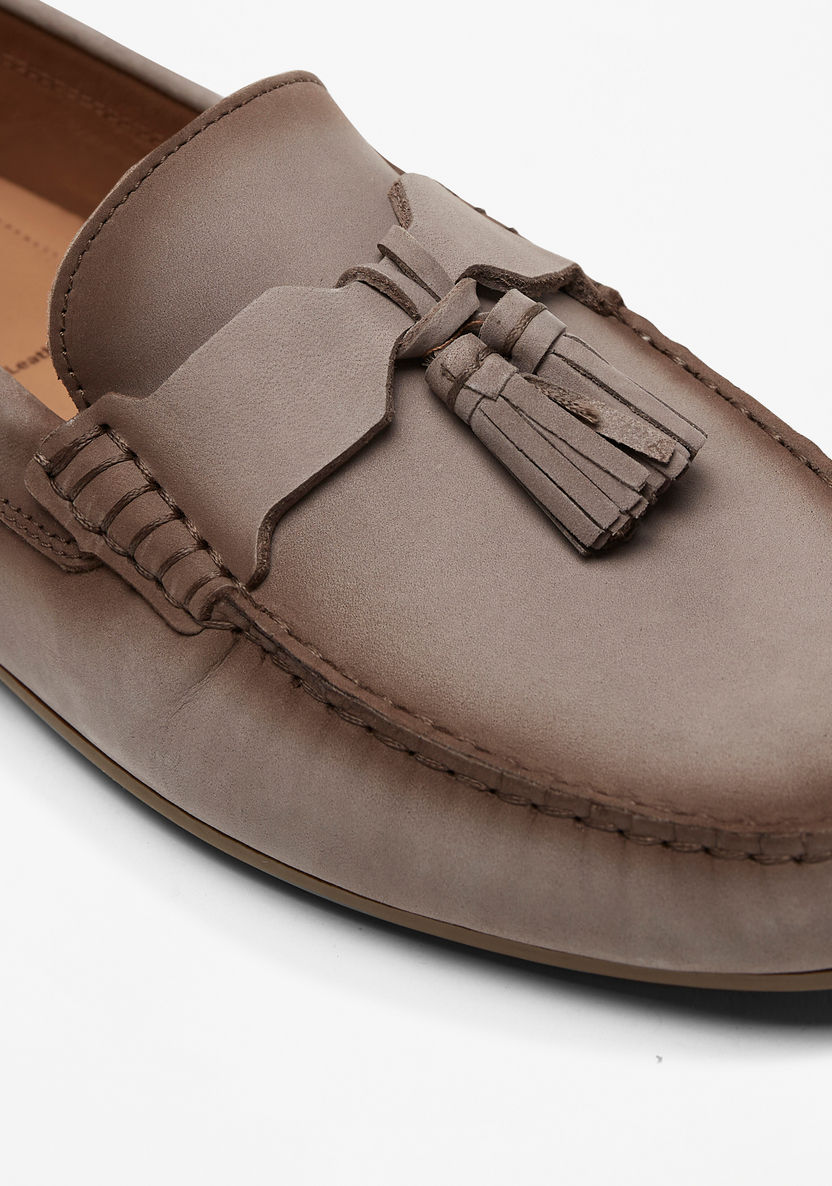 Duchini Men's Slip-On Leather Moccasins with Tassel Detail-Moccasins-image-6