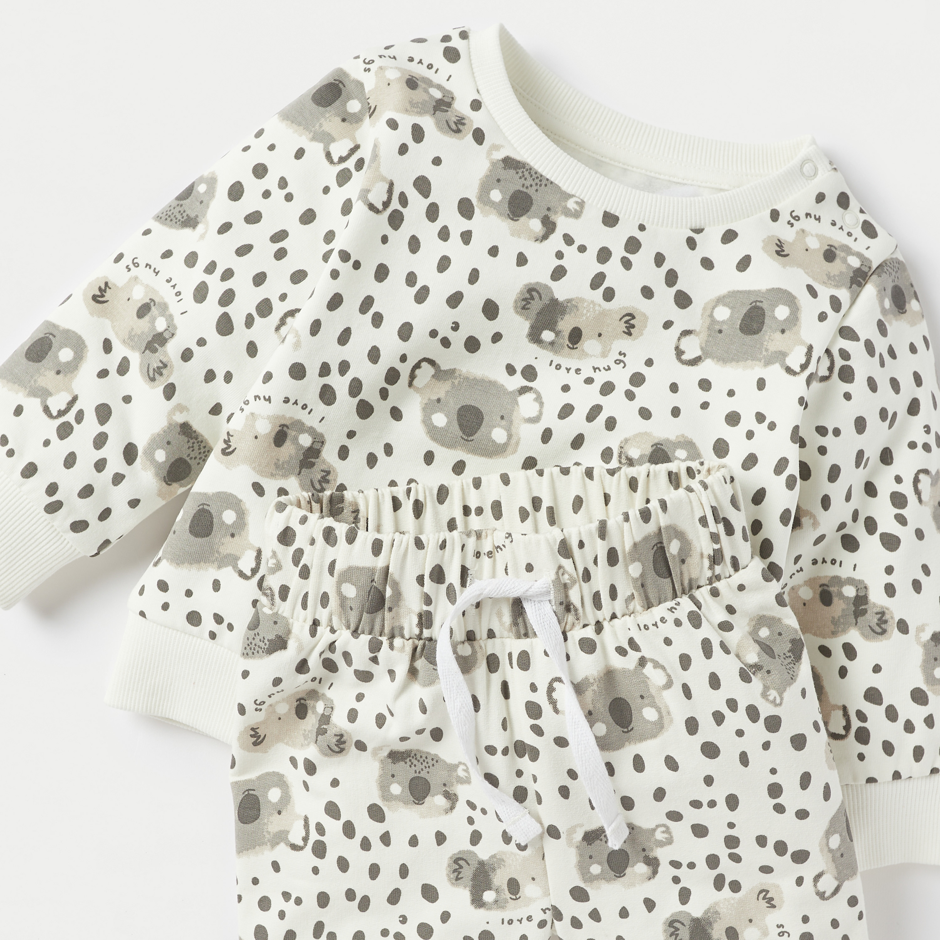 Juniors All-Over Koala Bear Print T-shirt and Pyjama Set-baby-boys-clothing-nightwear-pyjamasets-image-4