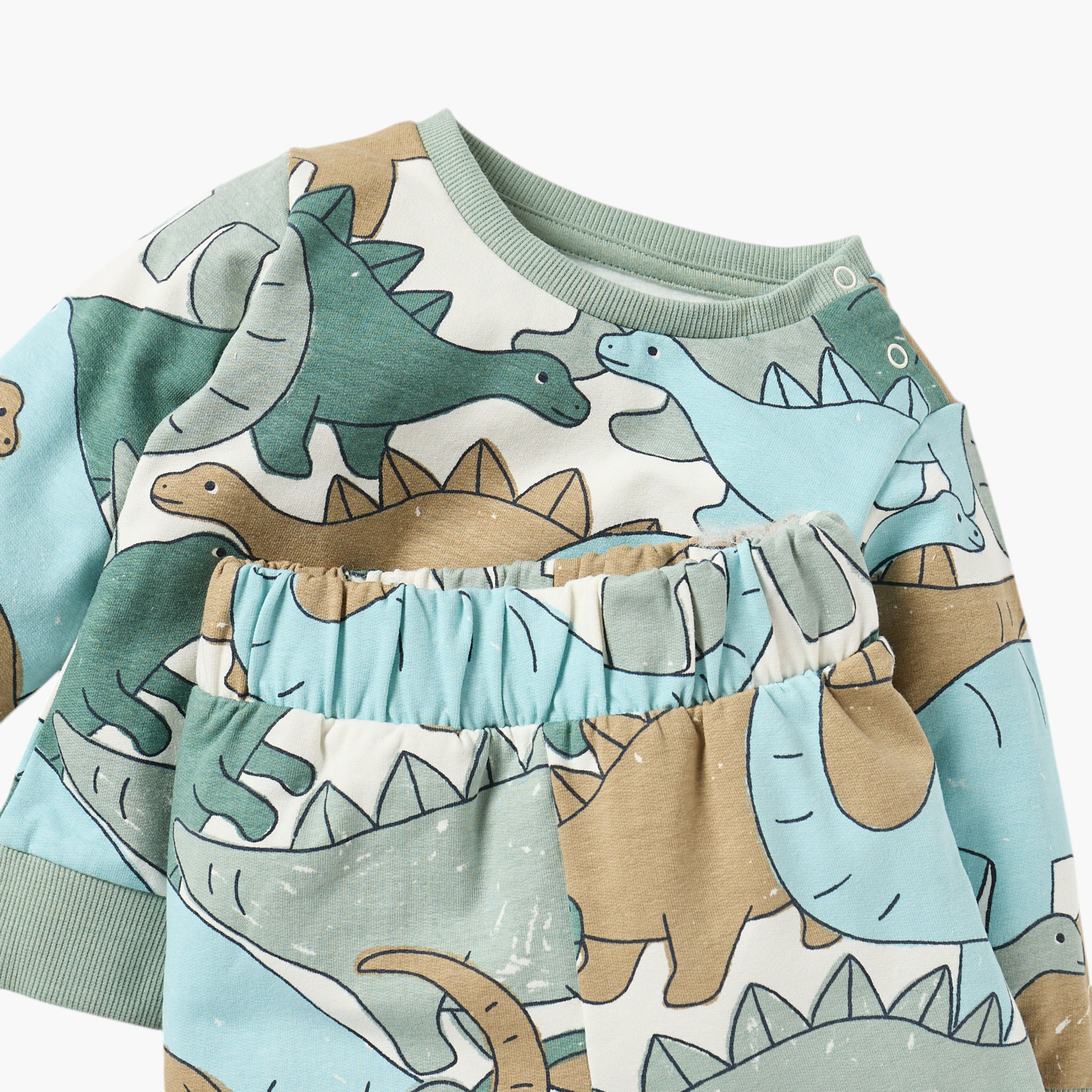 طقم بنطلون بيجاما وسويت شيرت بطبعات ديناصور من جونيورز-baby-boys-clothing-nightwear-pyjamasets-image-4