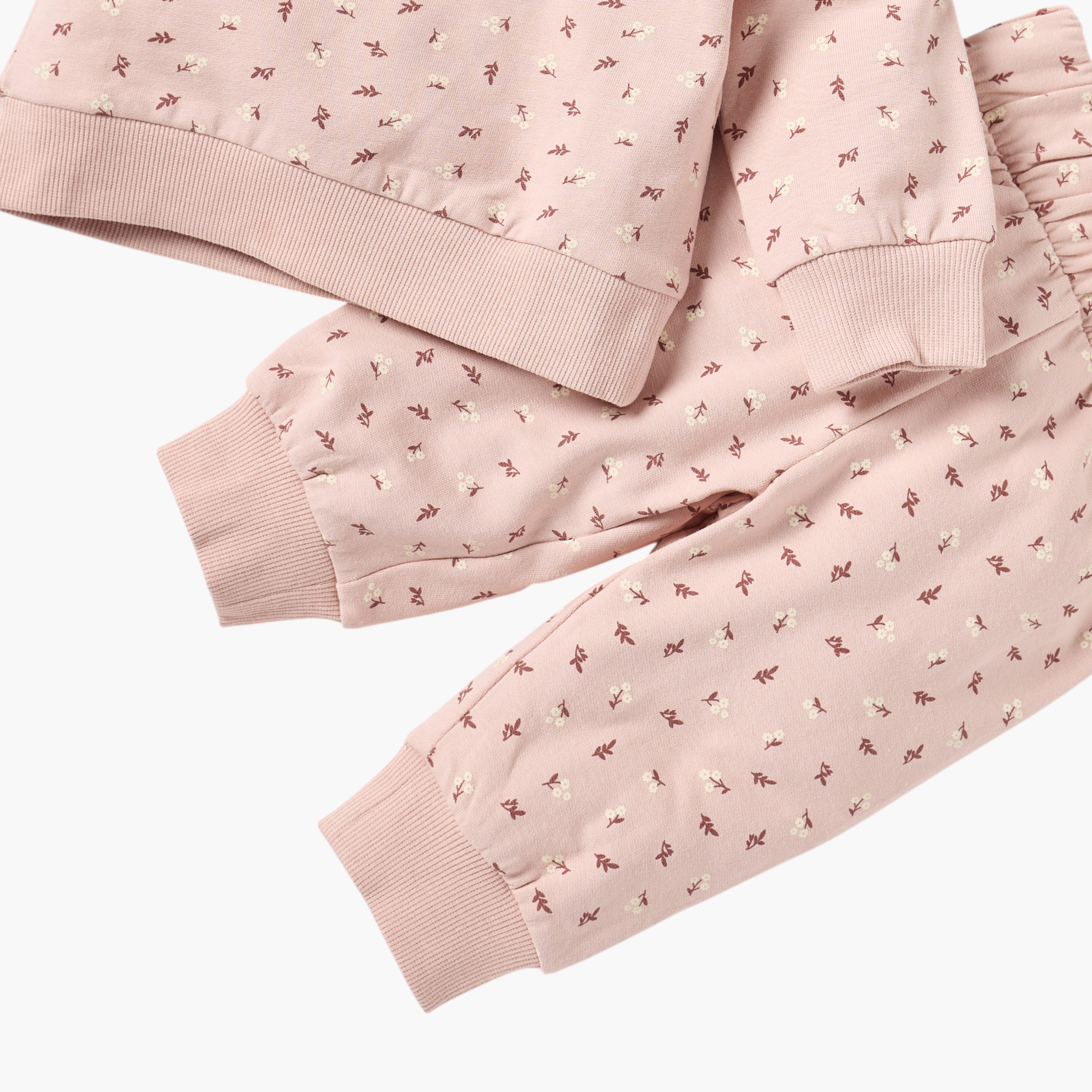 Juniors All-Over Floral Print Sweatshirt and Pyjama Set-cpbaby-clothing-girls-nightwear-pyjamasets-image-5