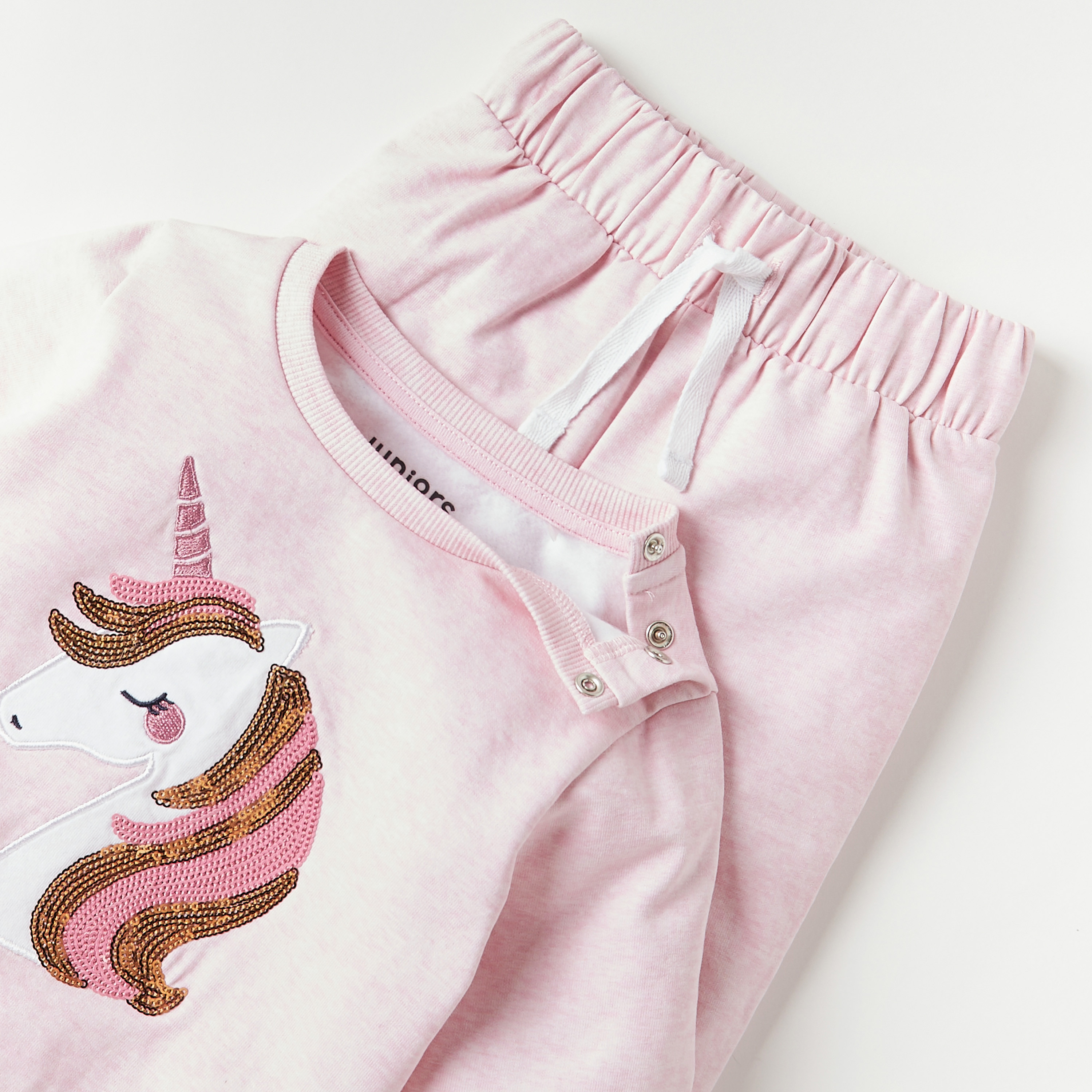 طقم بنطلون بيجاما وتيشيرت بتزيينات يونيكورن من جونيورز-baby-girls-clothing-nightwear-pyjamasets-image-4