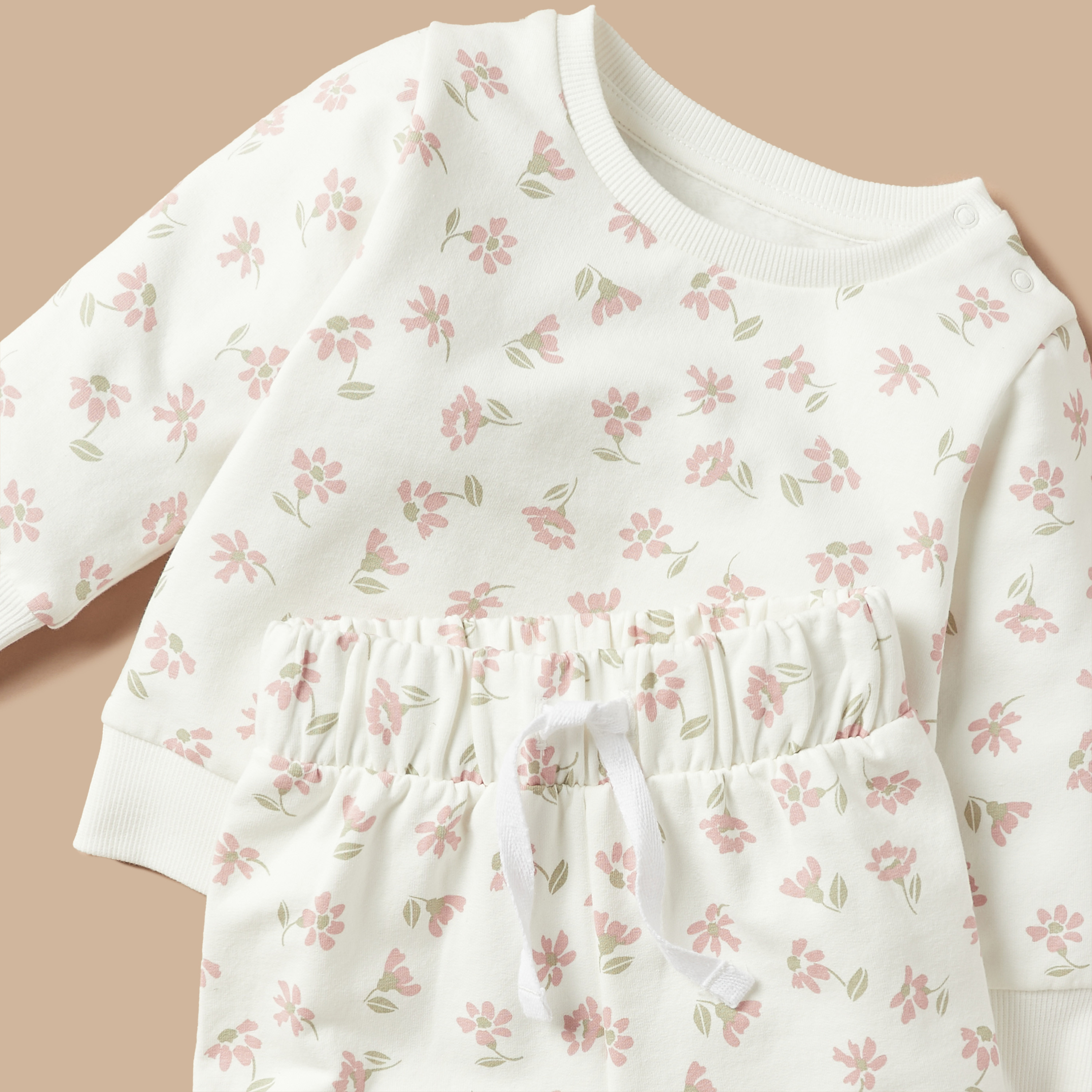 Juniors All-Over Floral Print Long Sleeves T-shirt and Pyjama Set-baby-girls-clothing-nightwear-pyjamasets-image-4