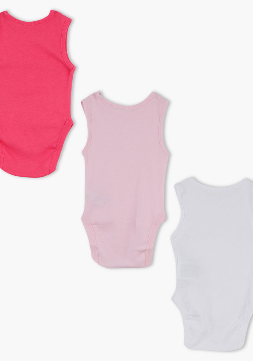 Juniors Sleeveless Solid Bodysuit - Set of 3-Multipacks-image-1